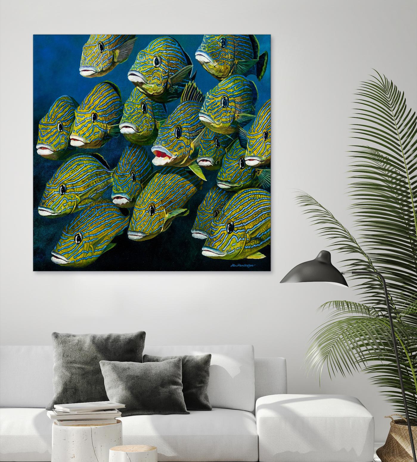 Shoal of Grunts by Jan Henderson on GIANT ART - multicolor animals