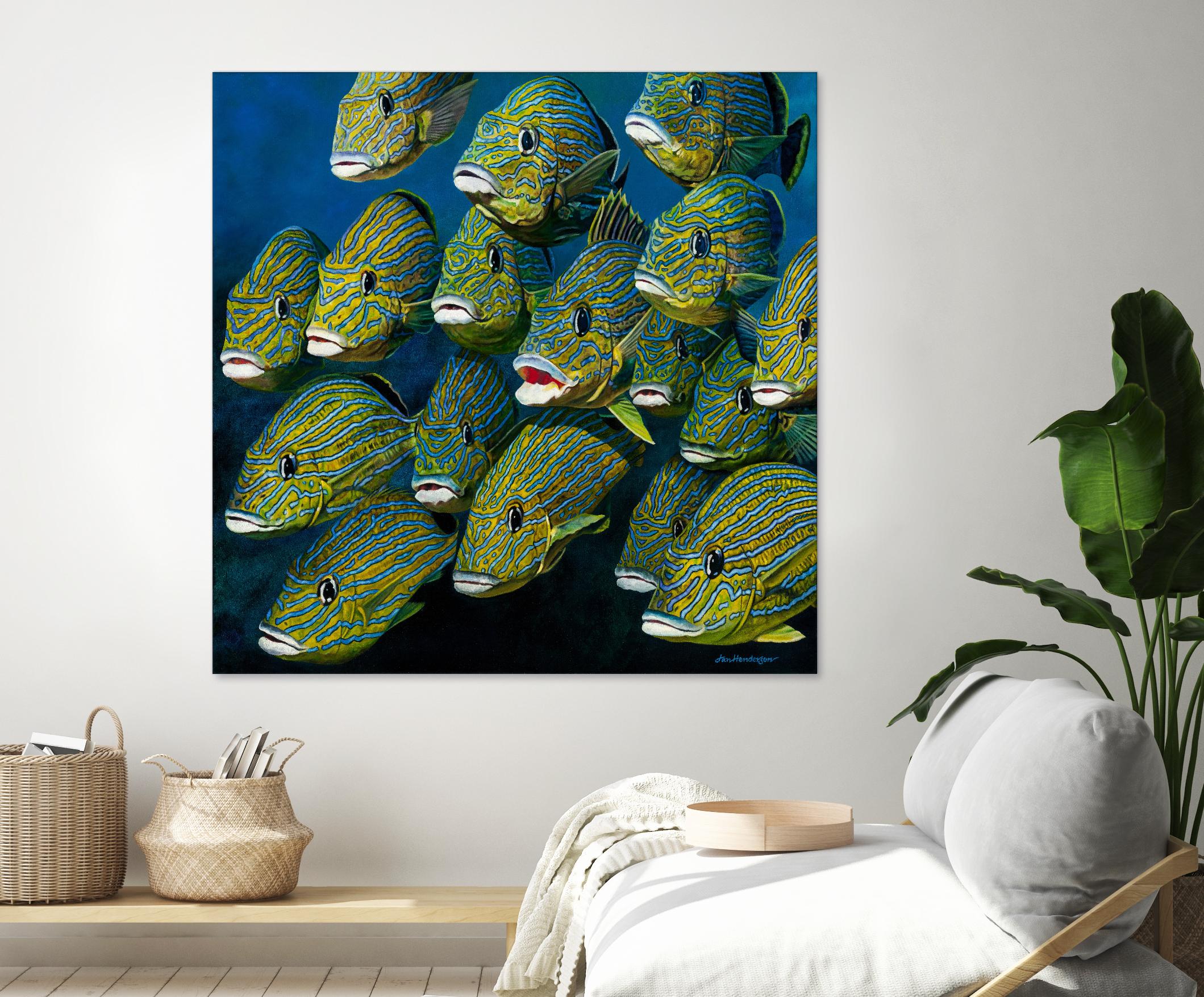 Shoal of Grunts by Jan Henderson on GIANT ART - multicolor animals