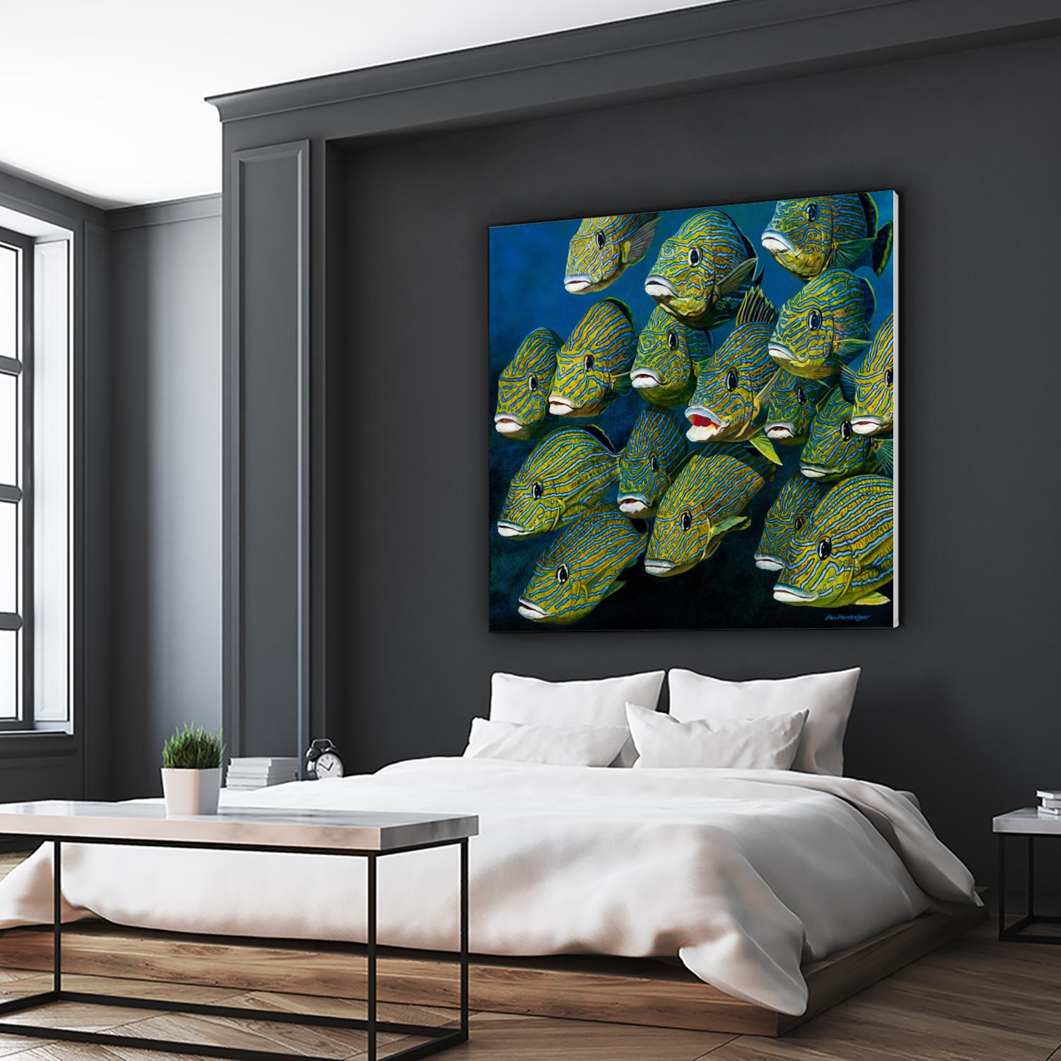 Shoal of Grunts by Jan Henderson on GIANT ART - multicolor animals