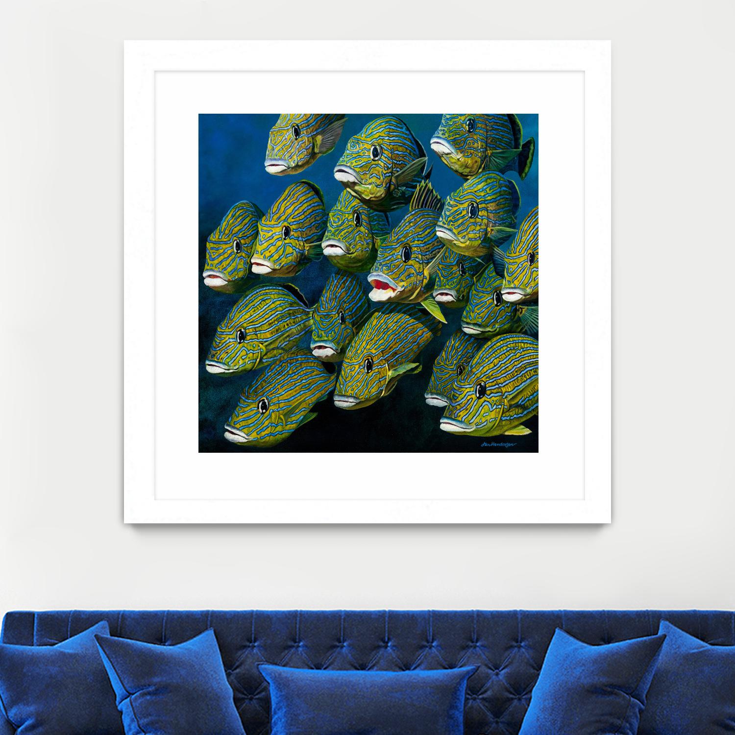 Shoal of Grunts by Jan Henderson on GIANT ART - multicolor animals