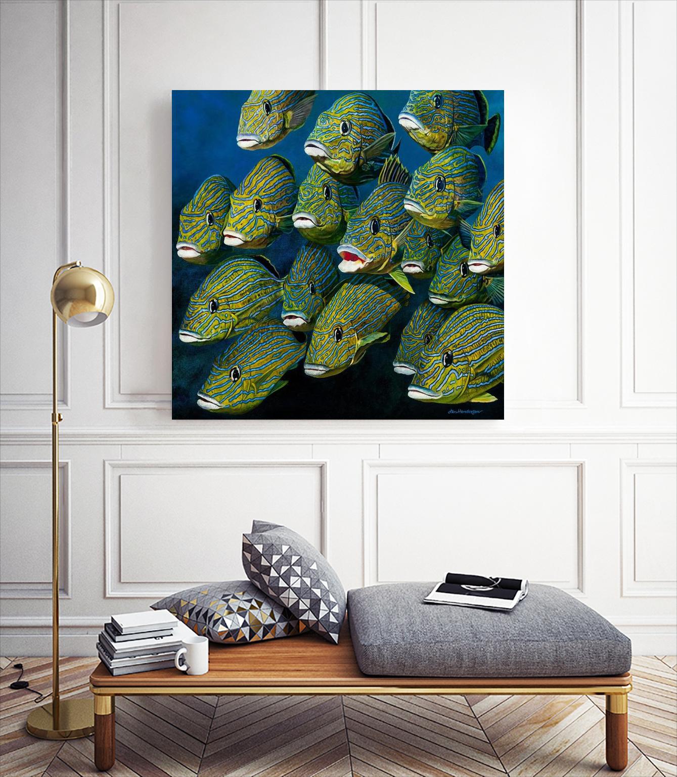 Shoal of Grunts by Jan Henderson on GIANT ART - multicolor animals