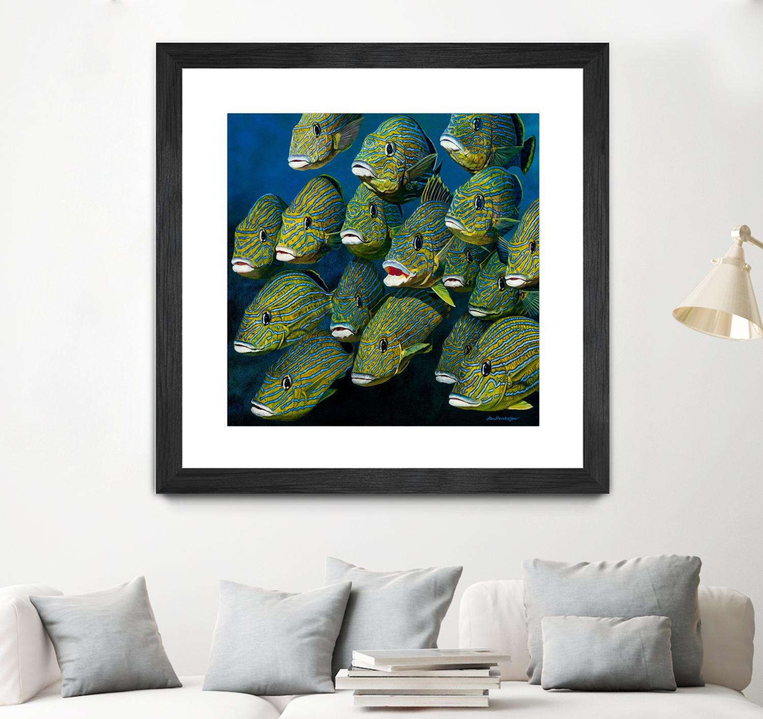 Shoal of Grunts by Jan Henderson on GIANT ART - multicolor animals