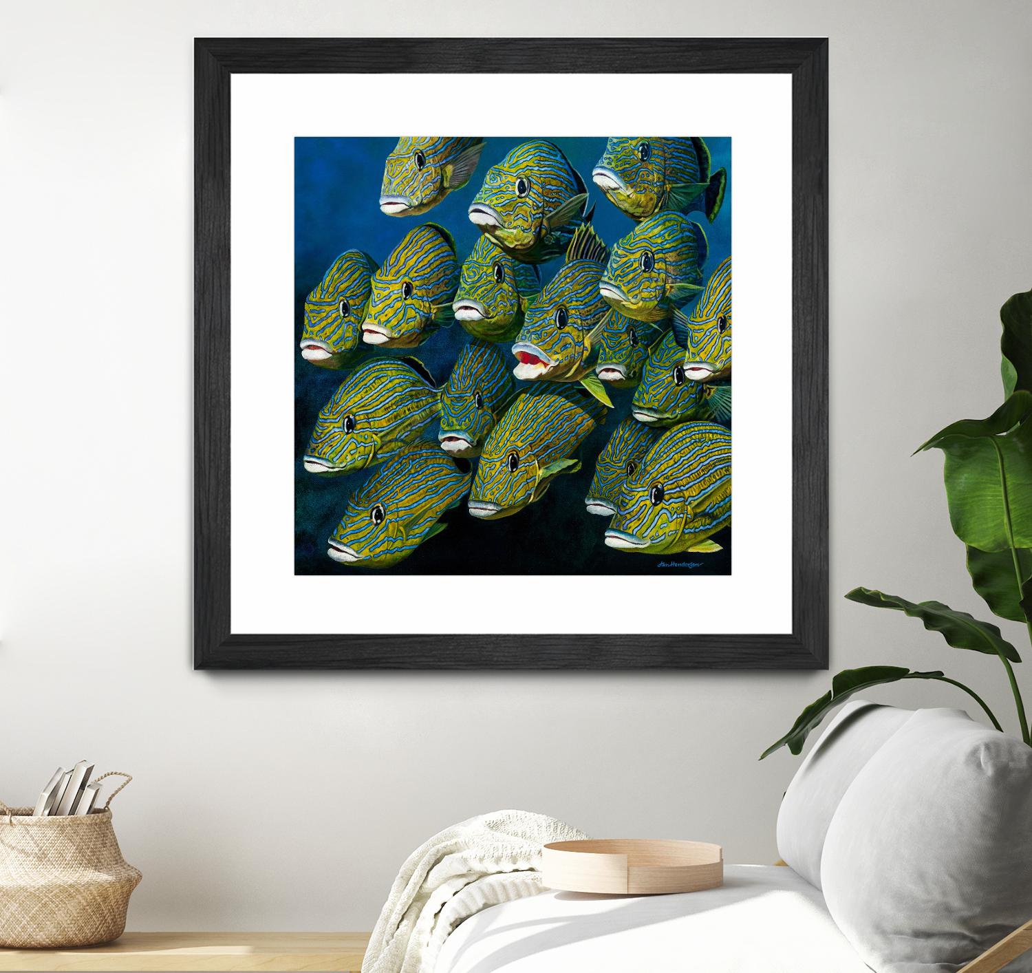 Shoal of Grunts by Jan Henderson on GIANT ART - multicolor animals