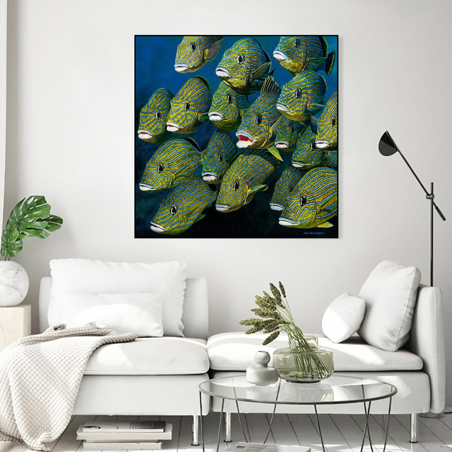 Shoal of Grunts by Jan Henderson on GIANT ART - multicolor animals