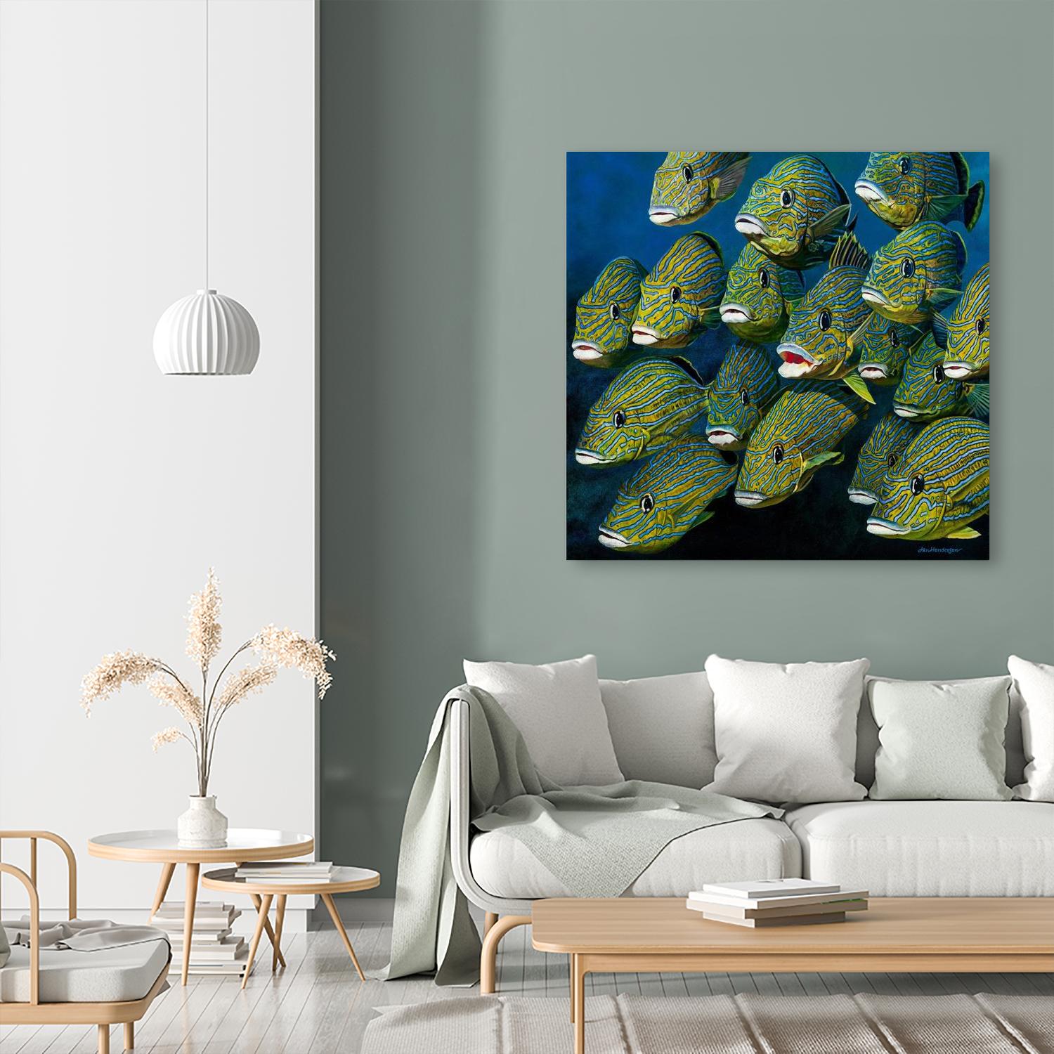 Shoal of Grunts by Jan Henderson on GIANT ART - multicolor animals