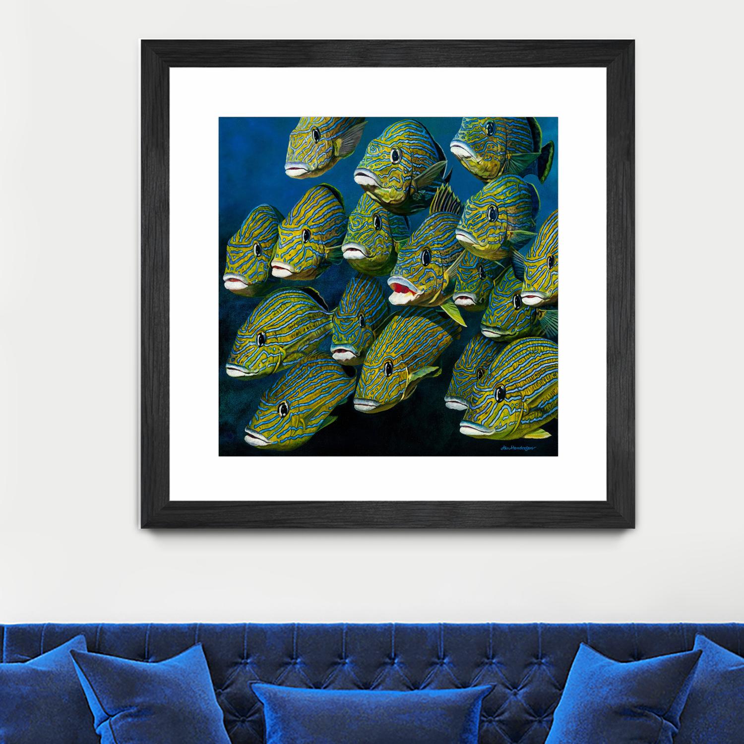 Shoal of Grunts by Jan Henderson on GIANT ART - multicolor animals