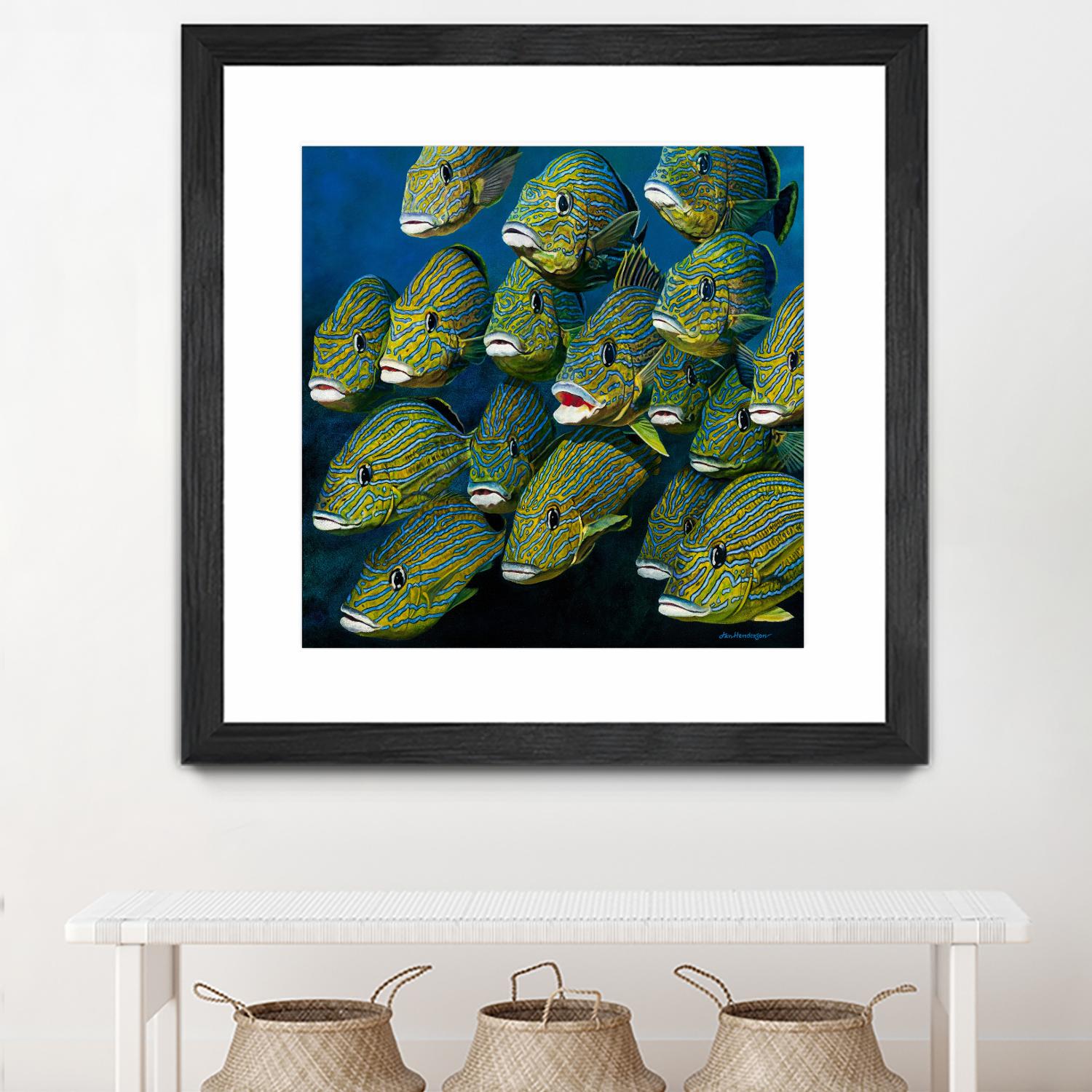 Shoal of Grunts by Jan Henderson on GIANT ART - multicolor animals