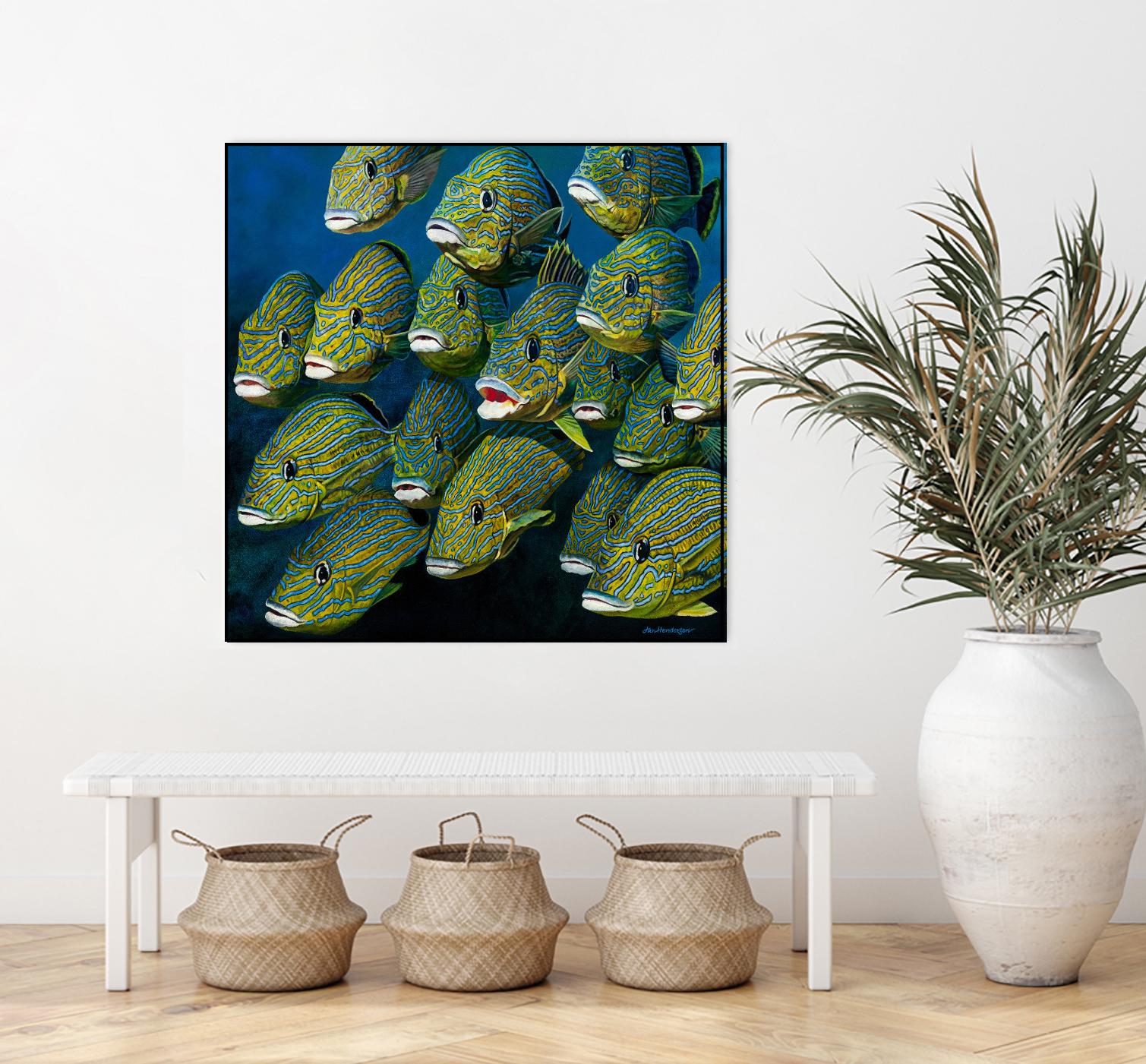 Shoal of Grunts by Jan Henderson on GIANT ART - multicolor animals