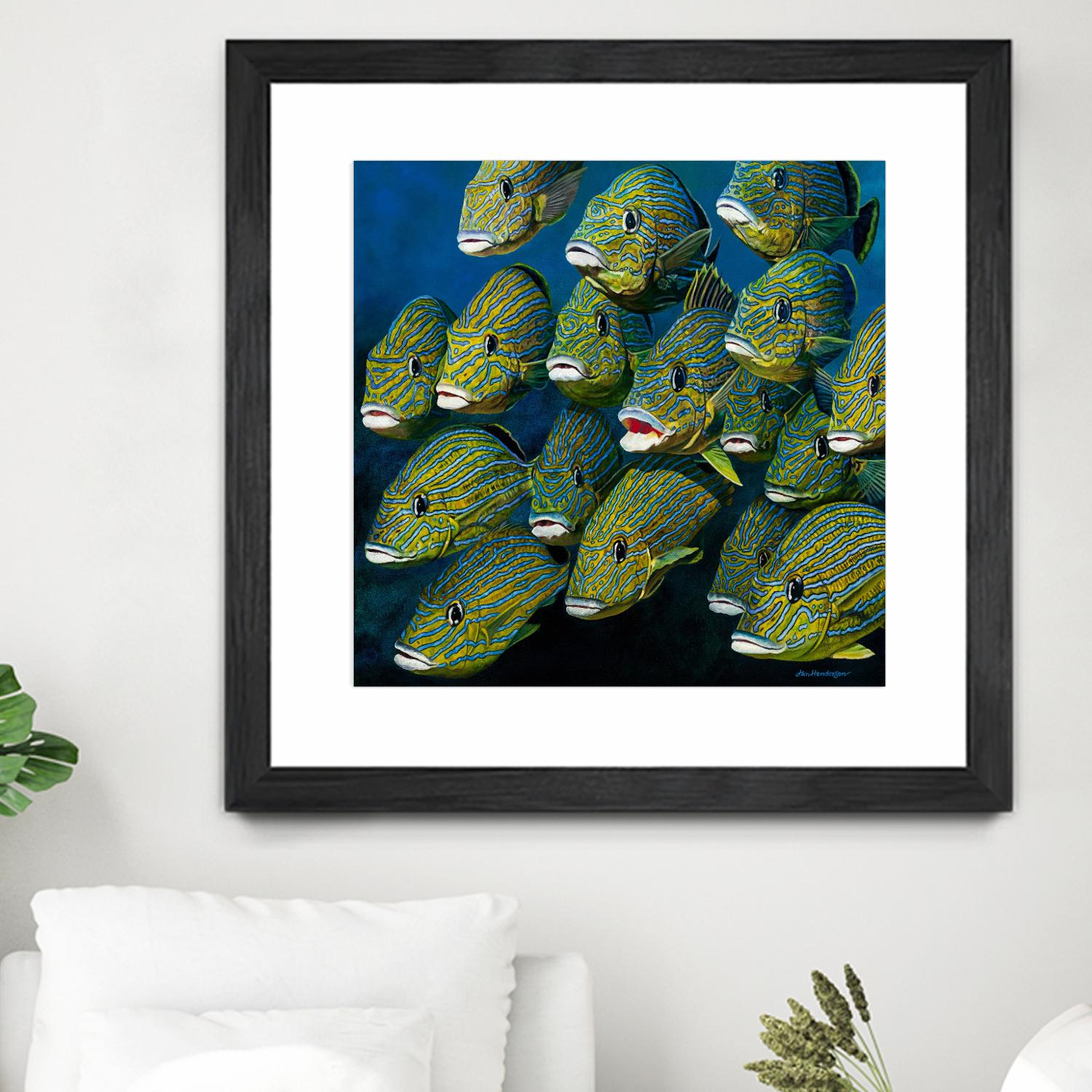 Shoal of Grunts by Jan Henderson on GIANT ART - multicolor animals