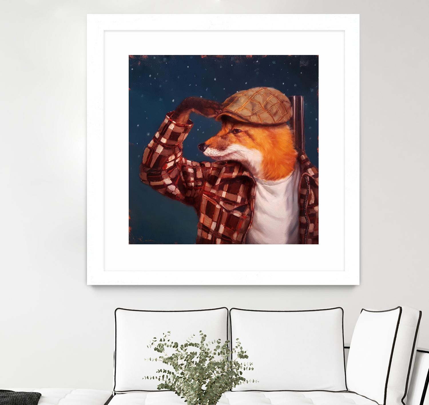 Fox Hunt by Lucia Heffernan on GIANT ART - multicolor urban/pop surrealism; animals