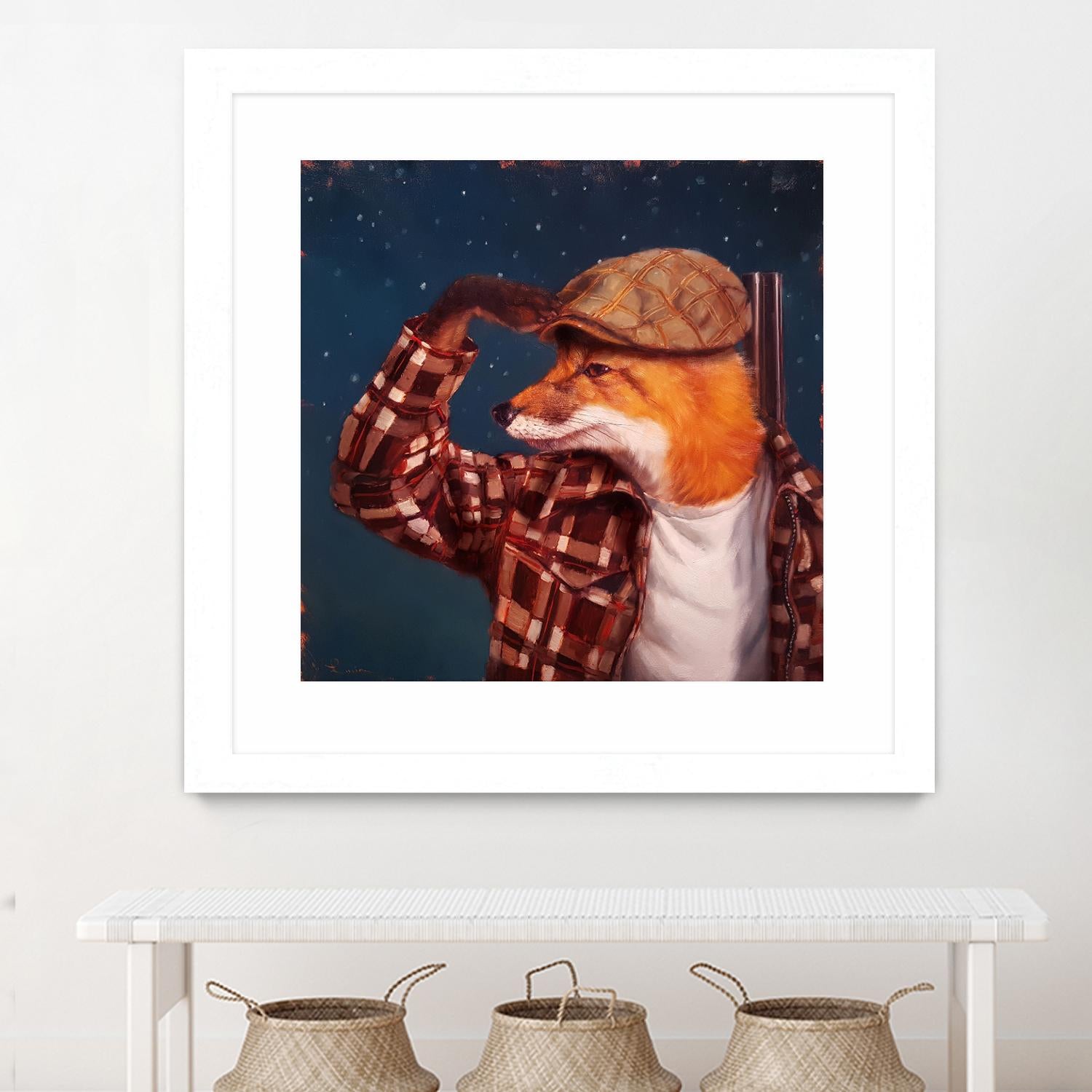 Fox Hunt by Lucia Heffernan on GIANT ART - multicolor urban/pop surrealism; animals