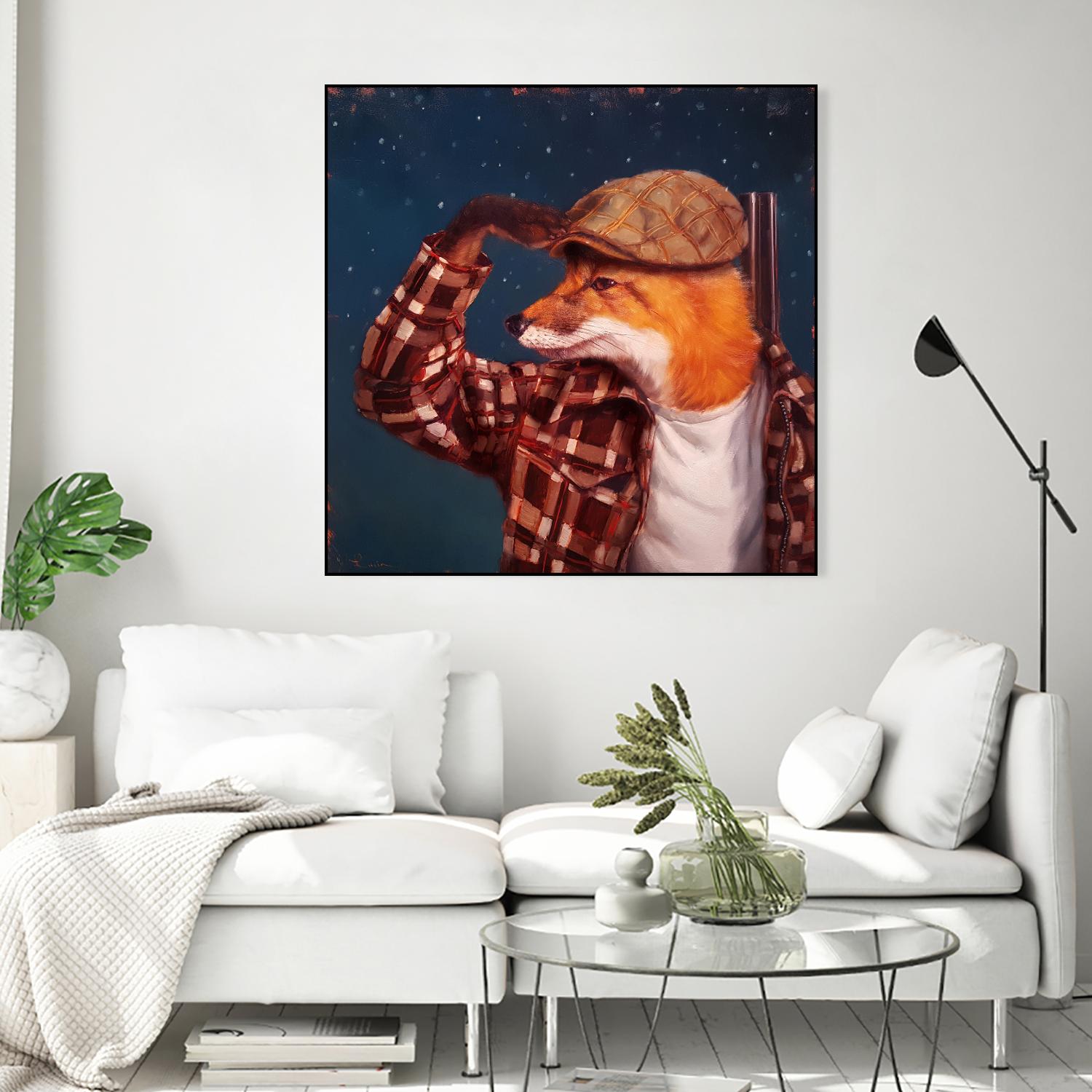 Fox Hunt by Lucia Heffernan on GIANT ART - multicolor urban/pop surrealism; animals