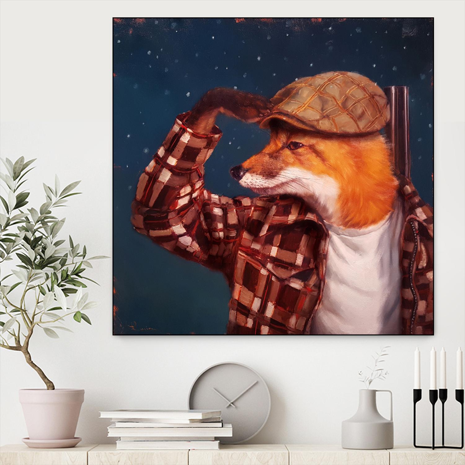 Fox Hunt by Lucia Heffernan on GIANT ART - multicolor urban/pop surrealism; animals