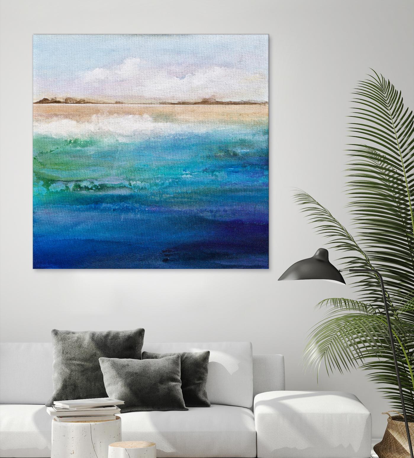Shoreline by Karen Hale on GIANT ART - multicolor coastal; landscapes