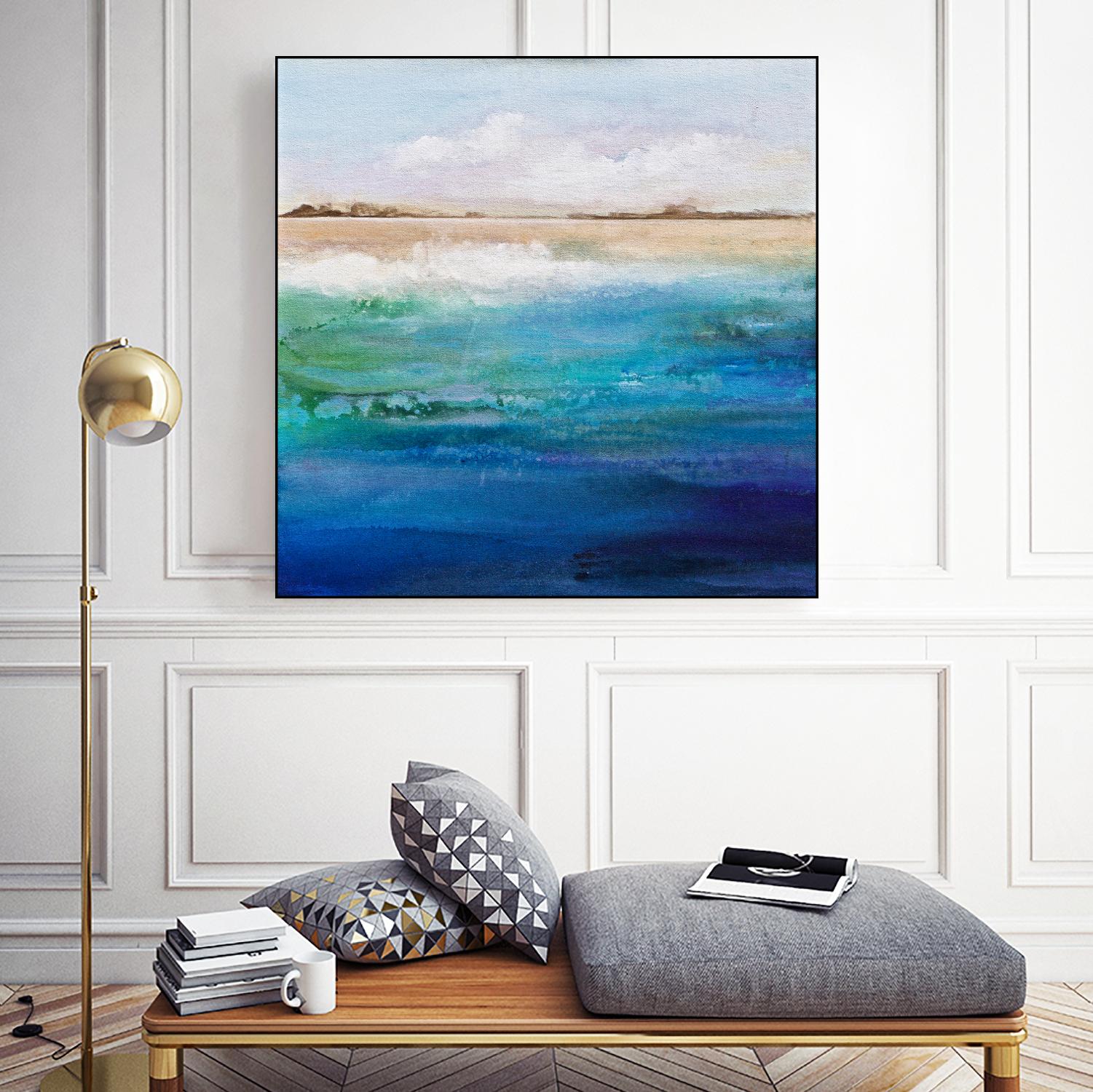 Shoreline by Karen Hale on GIANT ART - multicolor coastal; landscapes