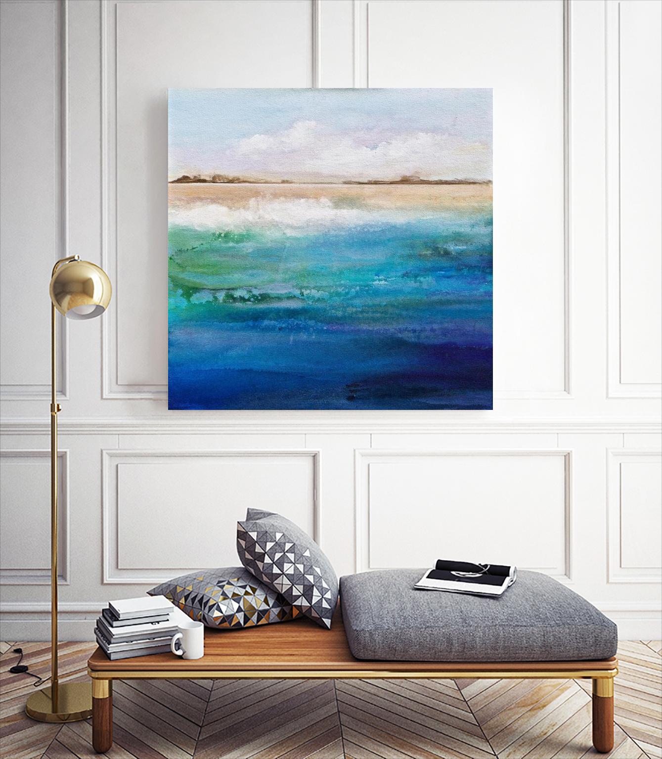 Shoreline by Karen Hale on GIANT ART - multicolor coastal; landscapes