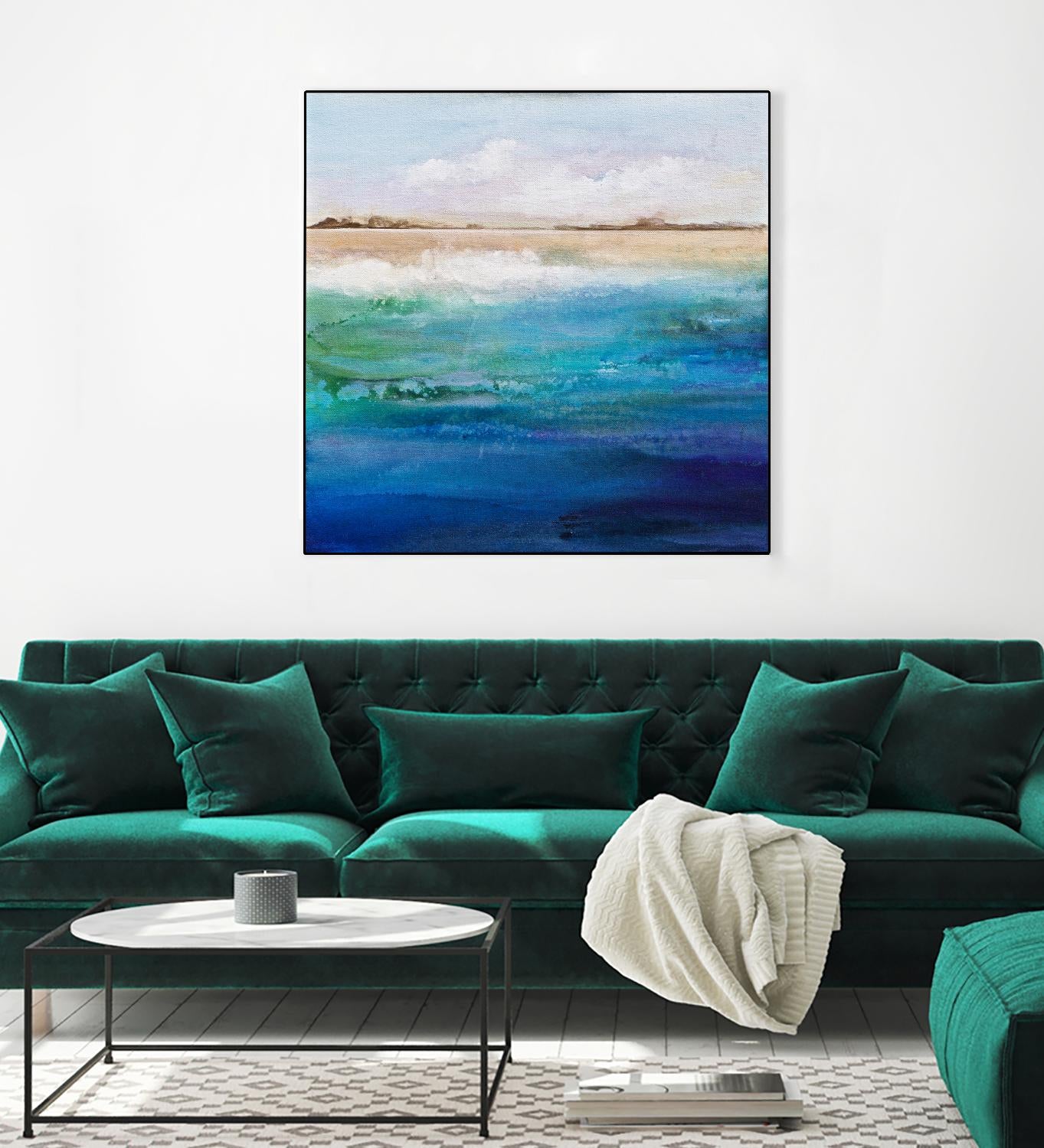 Shoreline by Karen Hale on GIANT ART - multicolor coastal; landscapes