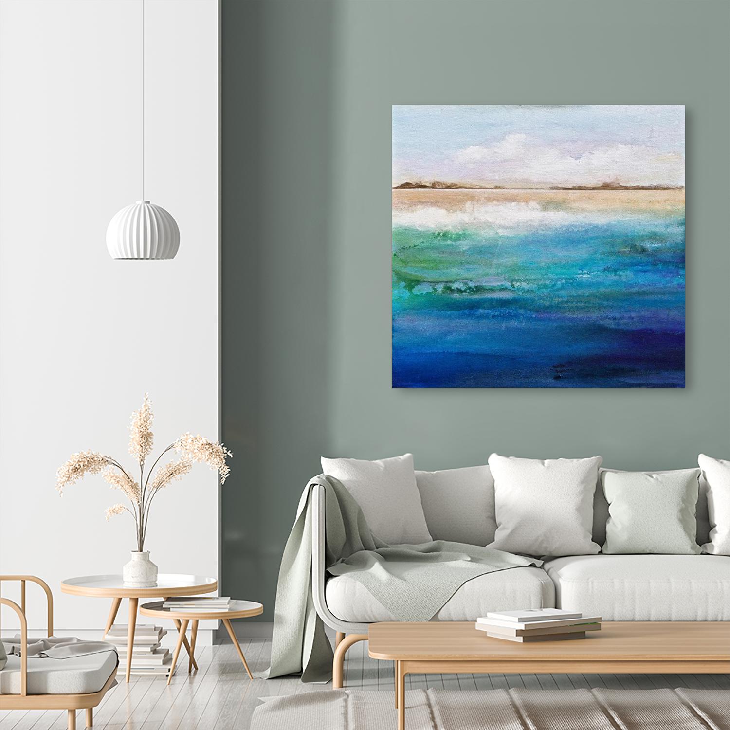 Shoreline by Karen Hale on GIANT ART - multicolor coastal; landscapes