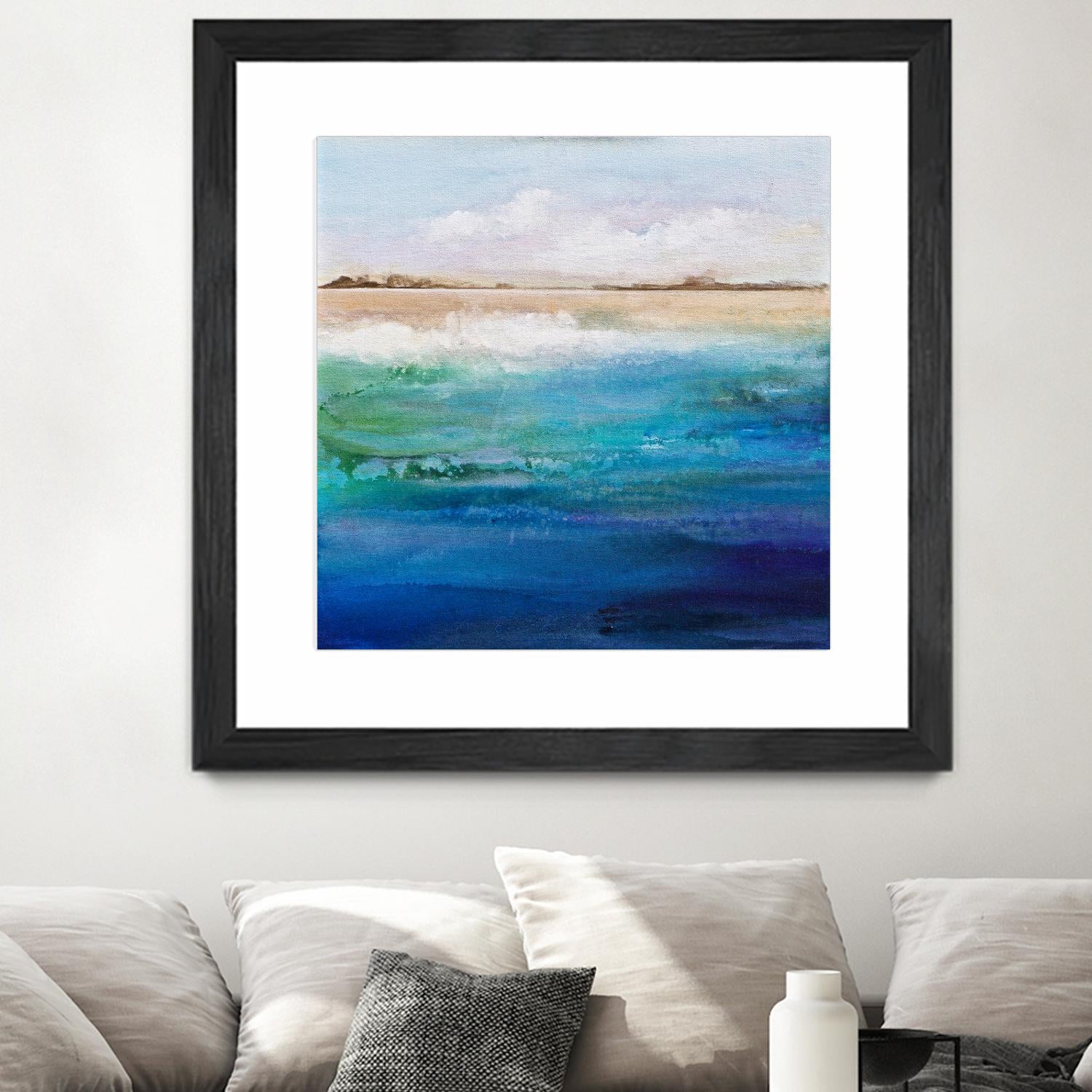 Shoreline by Karen Hale on GIANT ART - multicolor coastal; landscapes