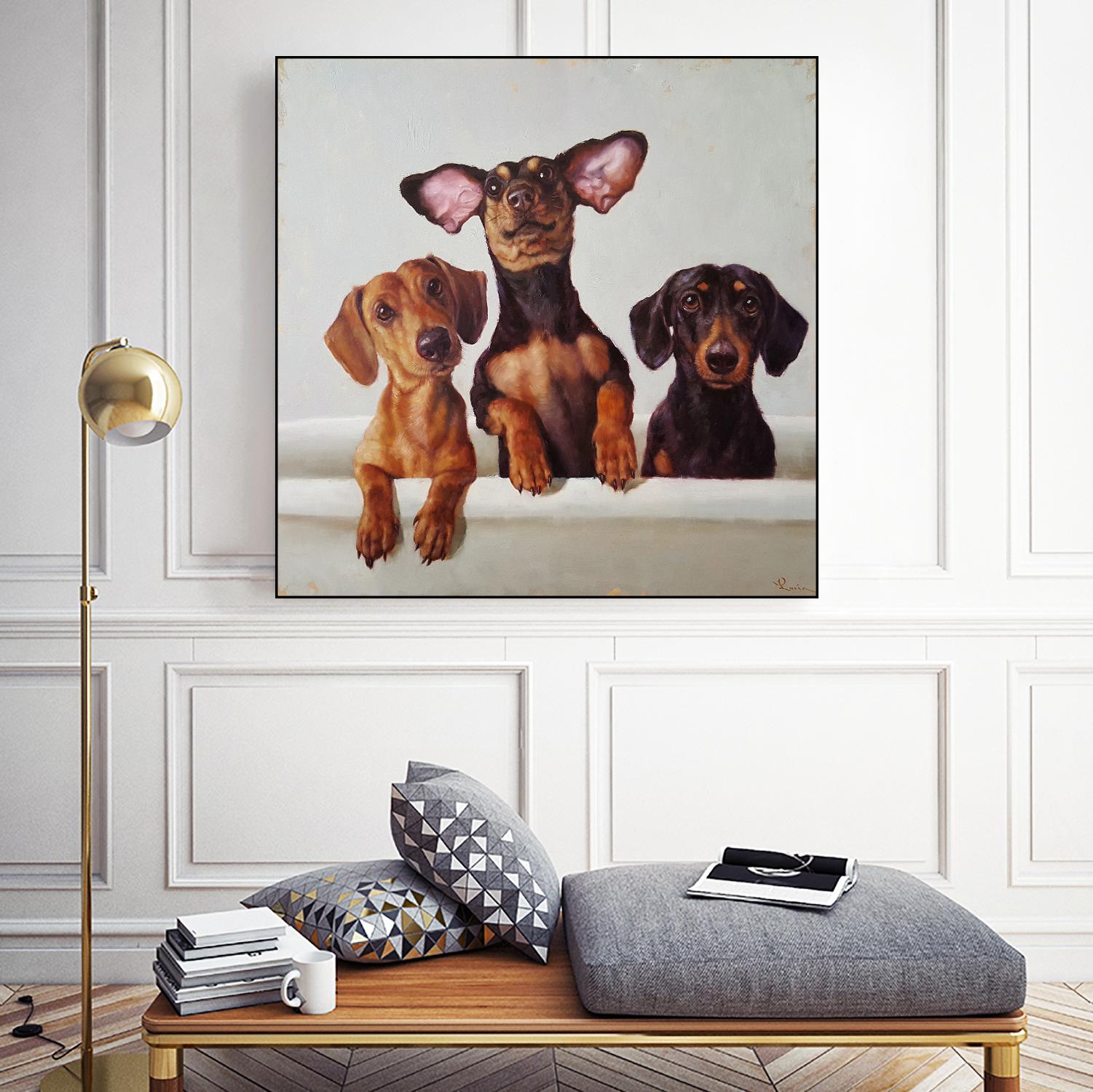 3 Amigos by Lucia Heffernan on GIANT ART - multicolor urban/pop surrealism; animals