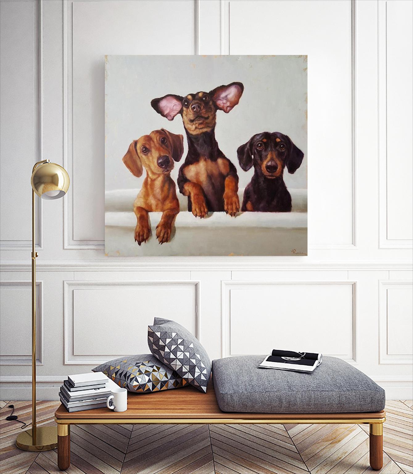 3 Amigos by Lucia Heffernan on GIANT ART - multicolor urban/pop surrealism; animals