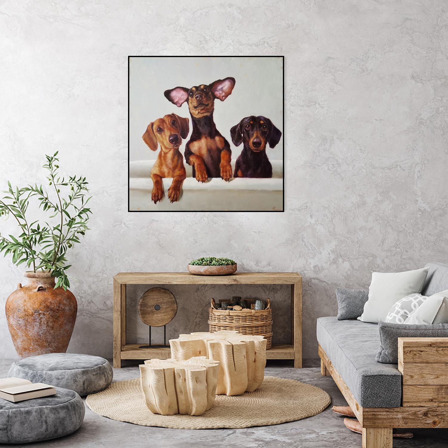 3 Amigos by Lucia Heffernan on GIANT ART - multicolor urban/pop surrealism; animals