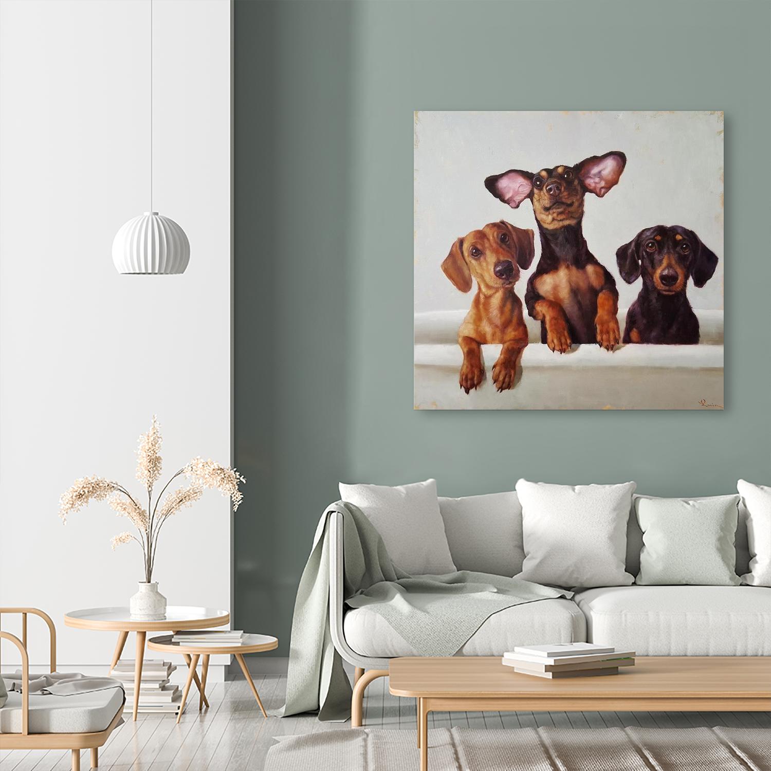 3 Amigos by Lucia Heffernan on GIANT ART - multicolor urban/pop surrealism; animals
