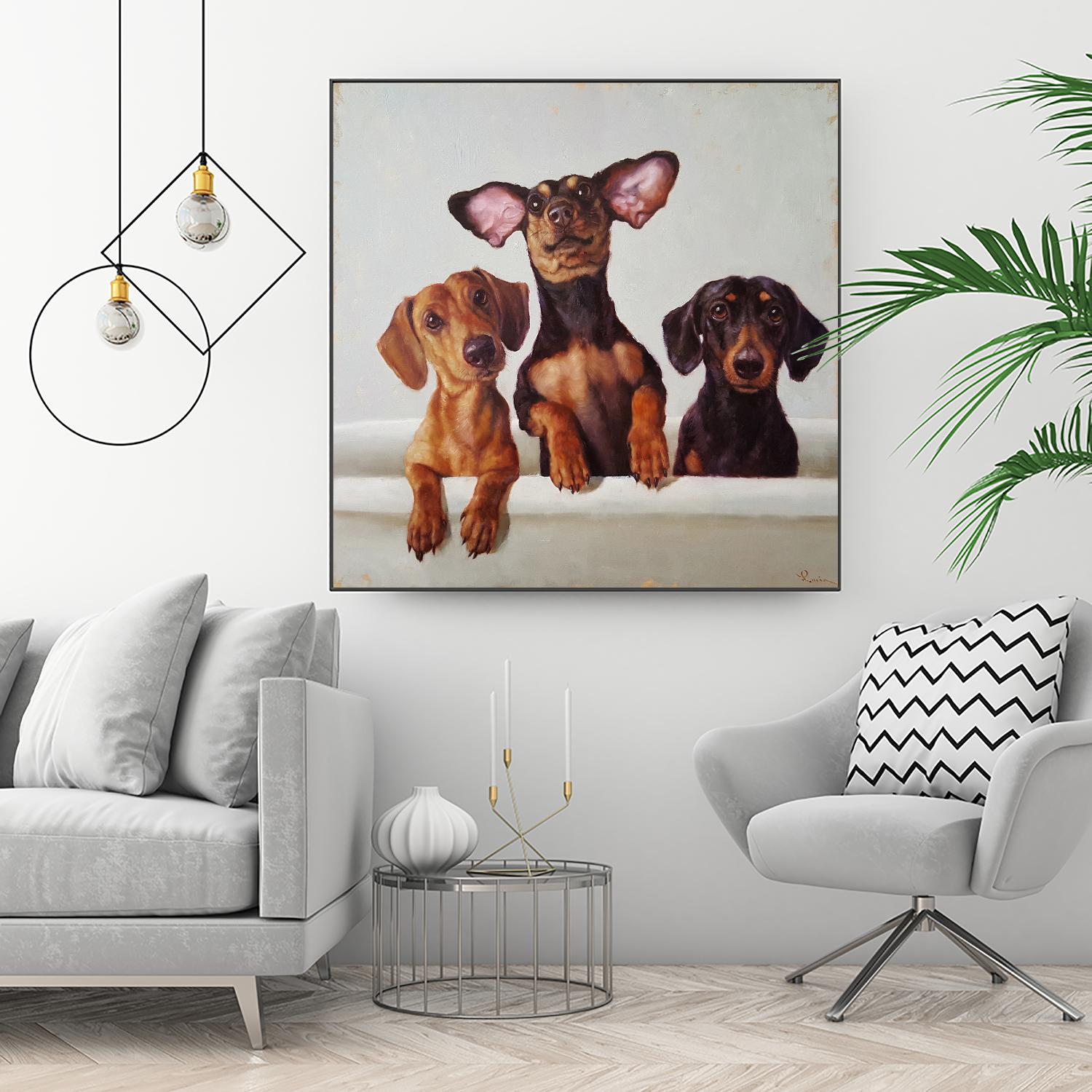 3 Amigos by Lucia Heffernan on GIANT ART - multicolor urban/pop surrealism; animals