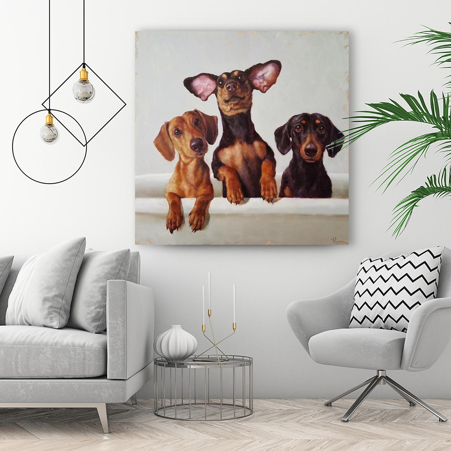 3 Amigos by Lucia Heffernan on GIANT ART - multicolor urban/pop surrealism; animals