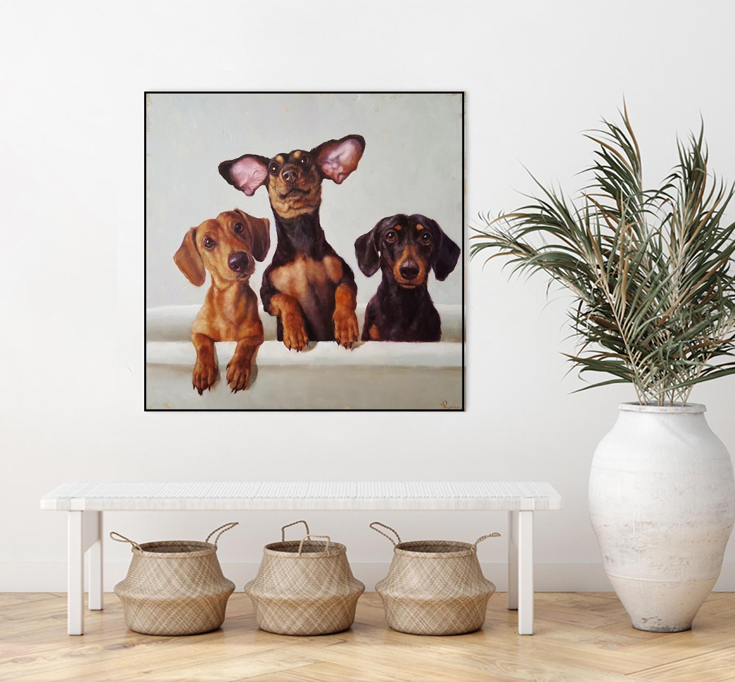 3 Amigos by Lucia Heffernan on GIANT ART - multicolor urban/pop surrealism; animals