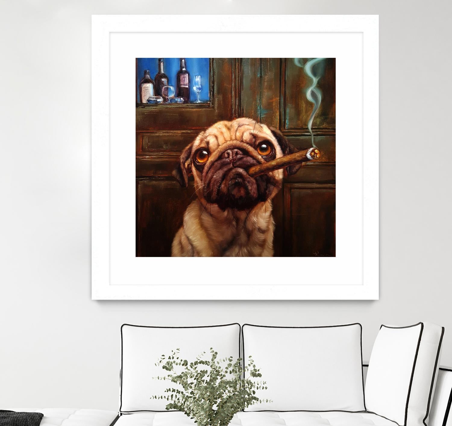 Uptown Pug by Lucia Heffernan on GIANT ART - multicolor urban/pop surrealism; animals