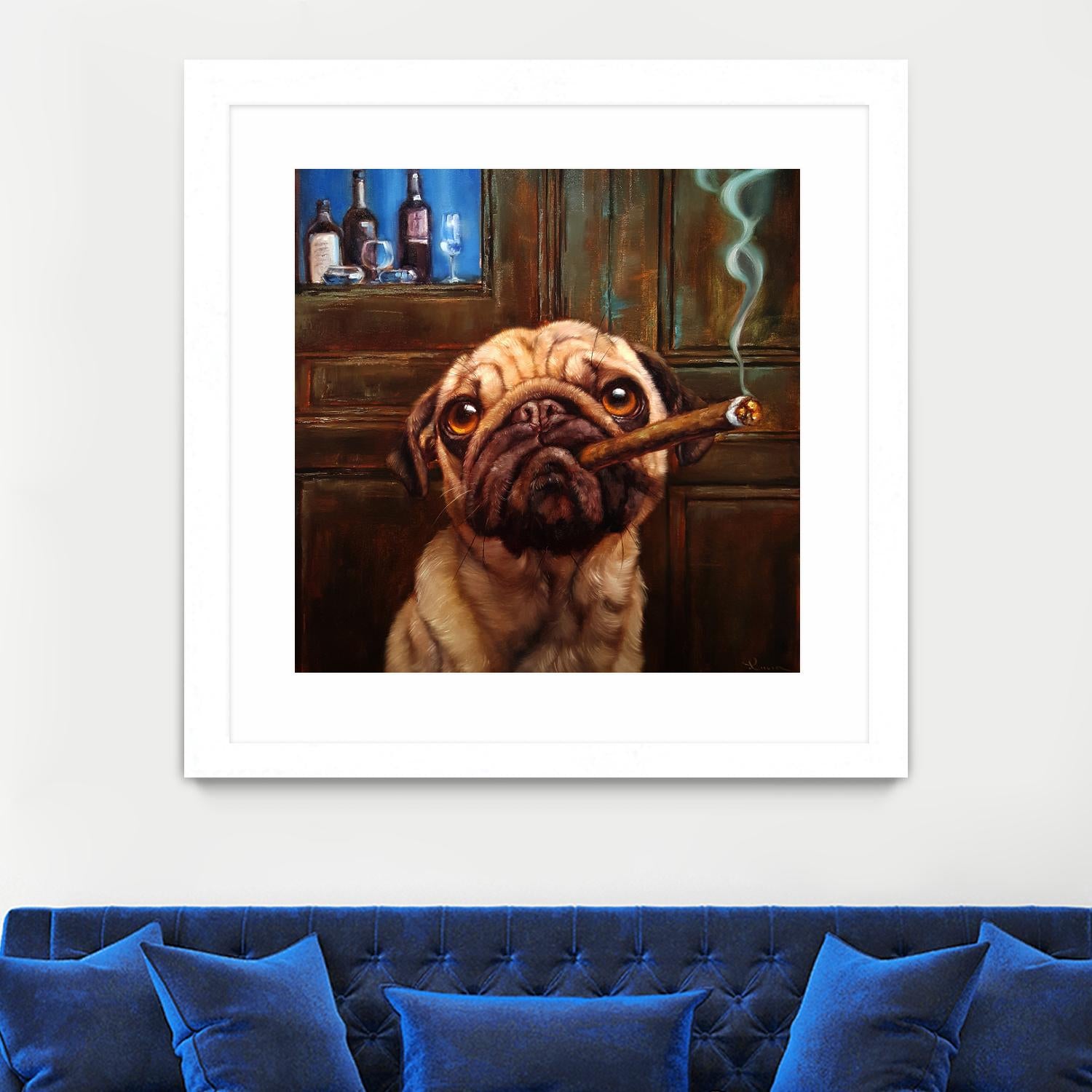 Uptown Pug by Lucia Heffernan on GIANT ART - multicolor urban/pop surrealism; animals