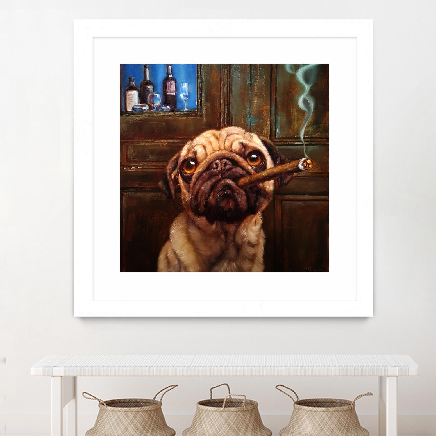 Uptown Pug by Lucia Heffernan on GIANT ART - multicolor urban/pop surrealism; animals