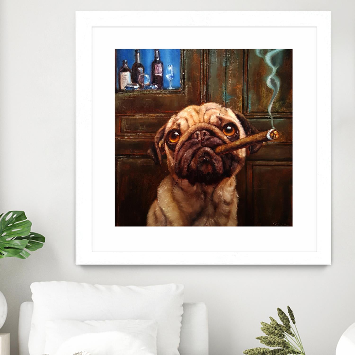 Uptown Pug by Lucia Heffernan on GIANT ART - multicolor urban/pop surrealism; animals