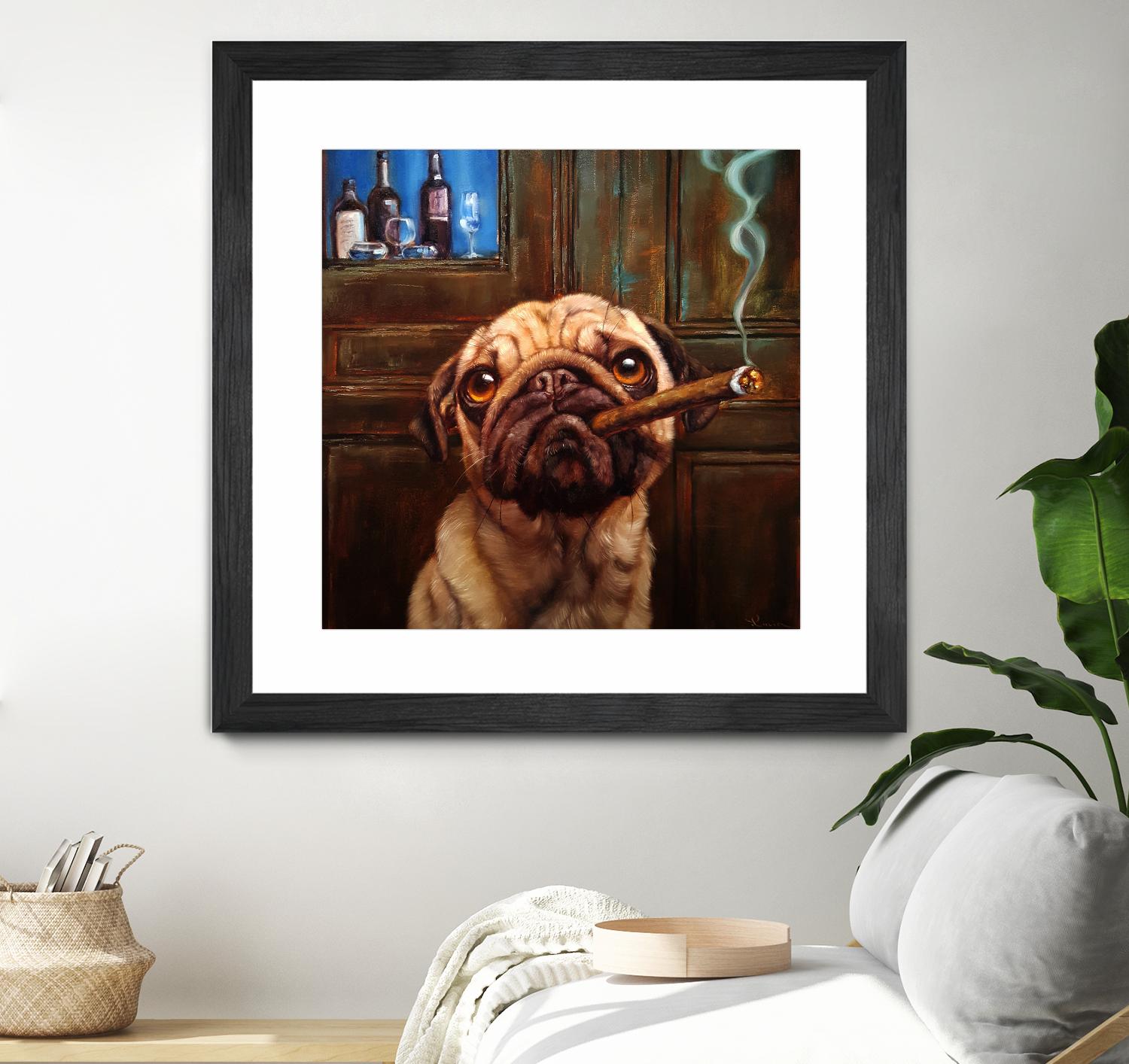 Uptown Pug by Lucia Heffernan on GIANT ART - multicolor urban/pop surrealism; animals