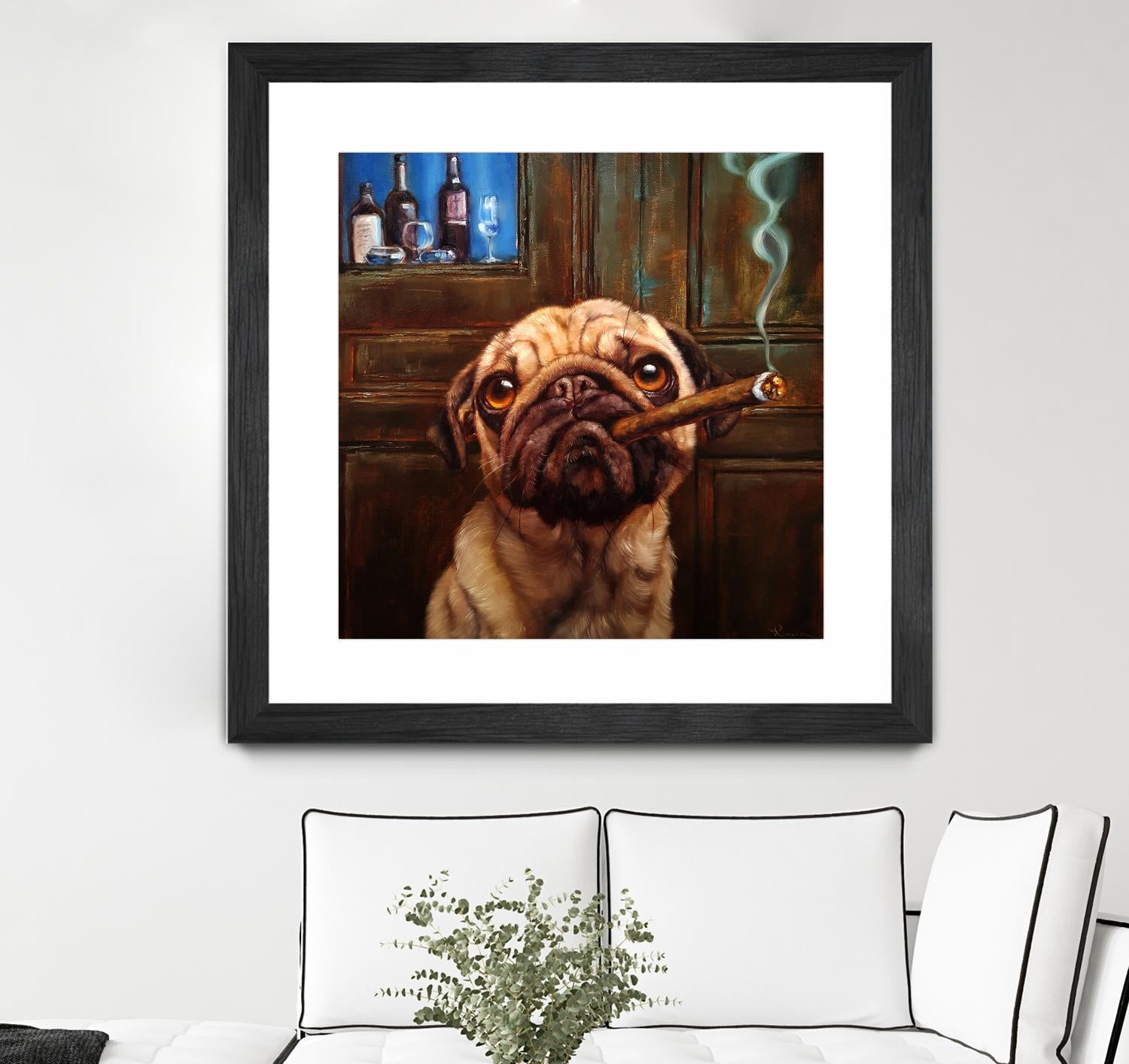 Uptown Pug by Lucia Heffernan on GIANT ART - multicolor urban/pop surrealism; animals