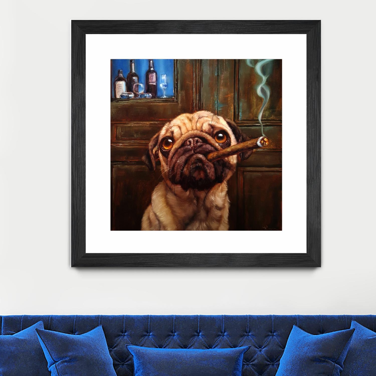 Uptown Pug by Lucia Heffernan on GIANT ART - multicolor urban/pop surrealism; animals