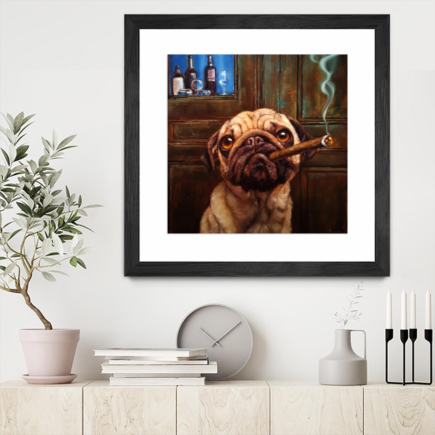 Uptown Pug by Lucia Heffernan on GIANT ART - multicolor urban/pop surrealism; animals