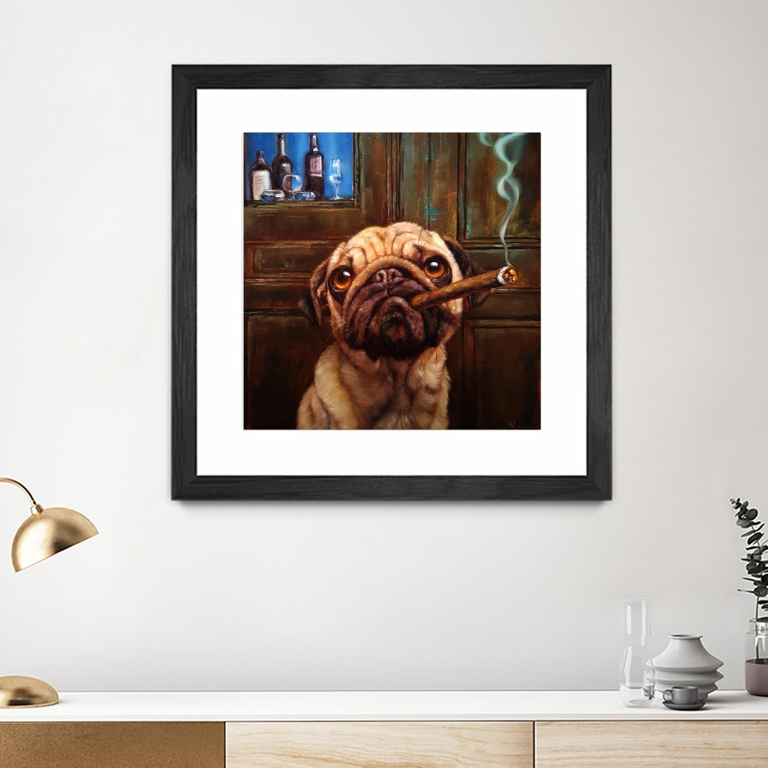 Uptown Pug by Lucia Heffernan on GIANT ART - multicolor urban/pop surrealism; animals