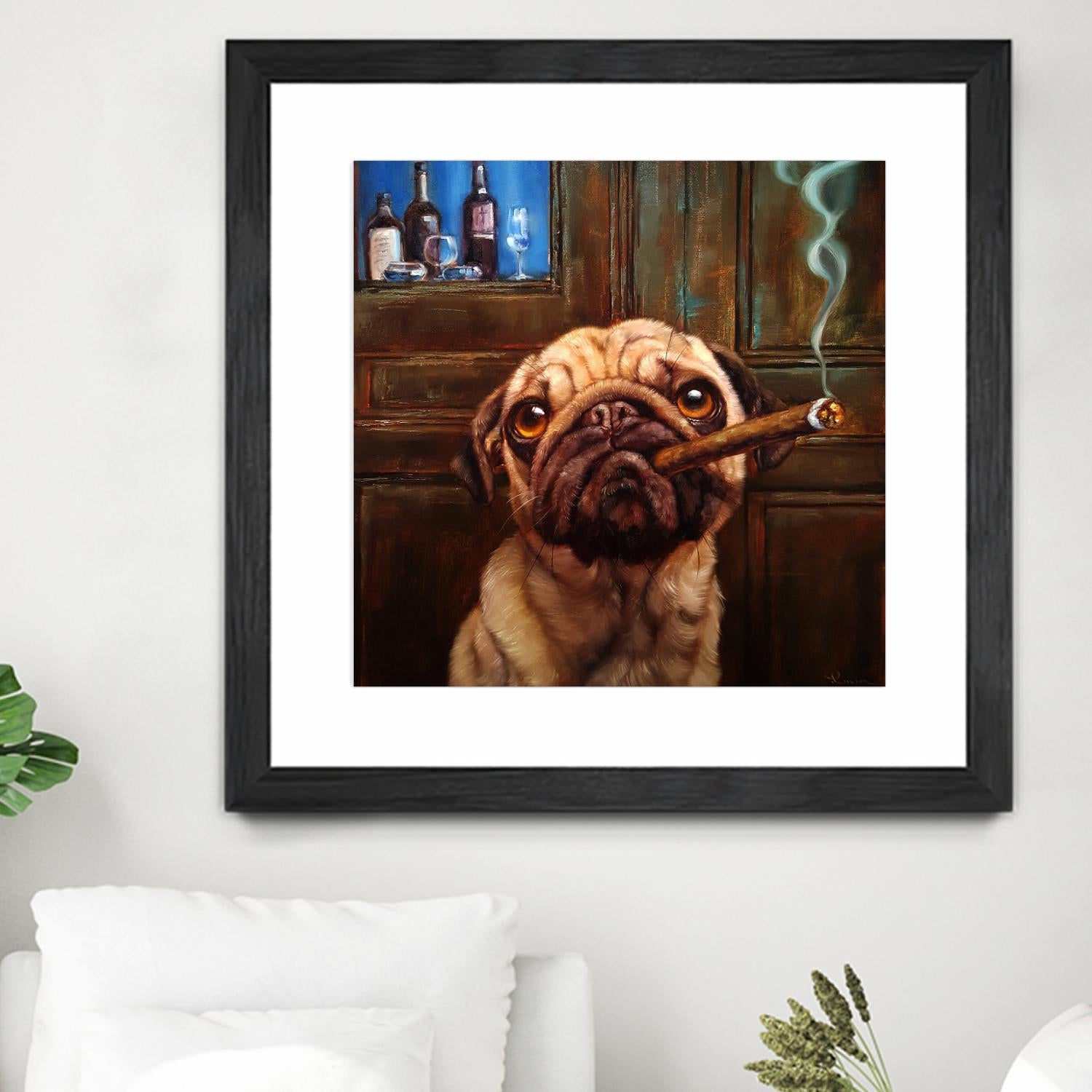 Uptown Pug by Lucia Heffernan on GIANT ART - multicolor urban/pop surrealism; animals
