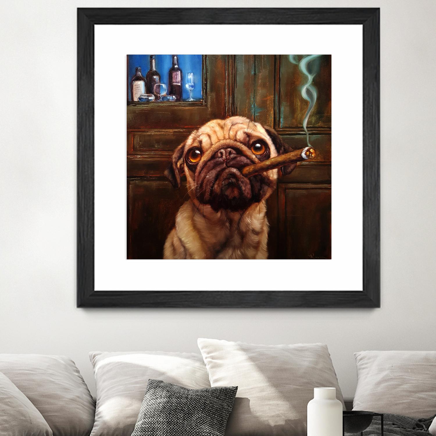 Uptown Pug by Lucia Heffernan on GIANT ART - multicolor urban/pop surrealism; animals