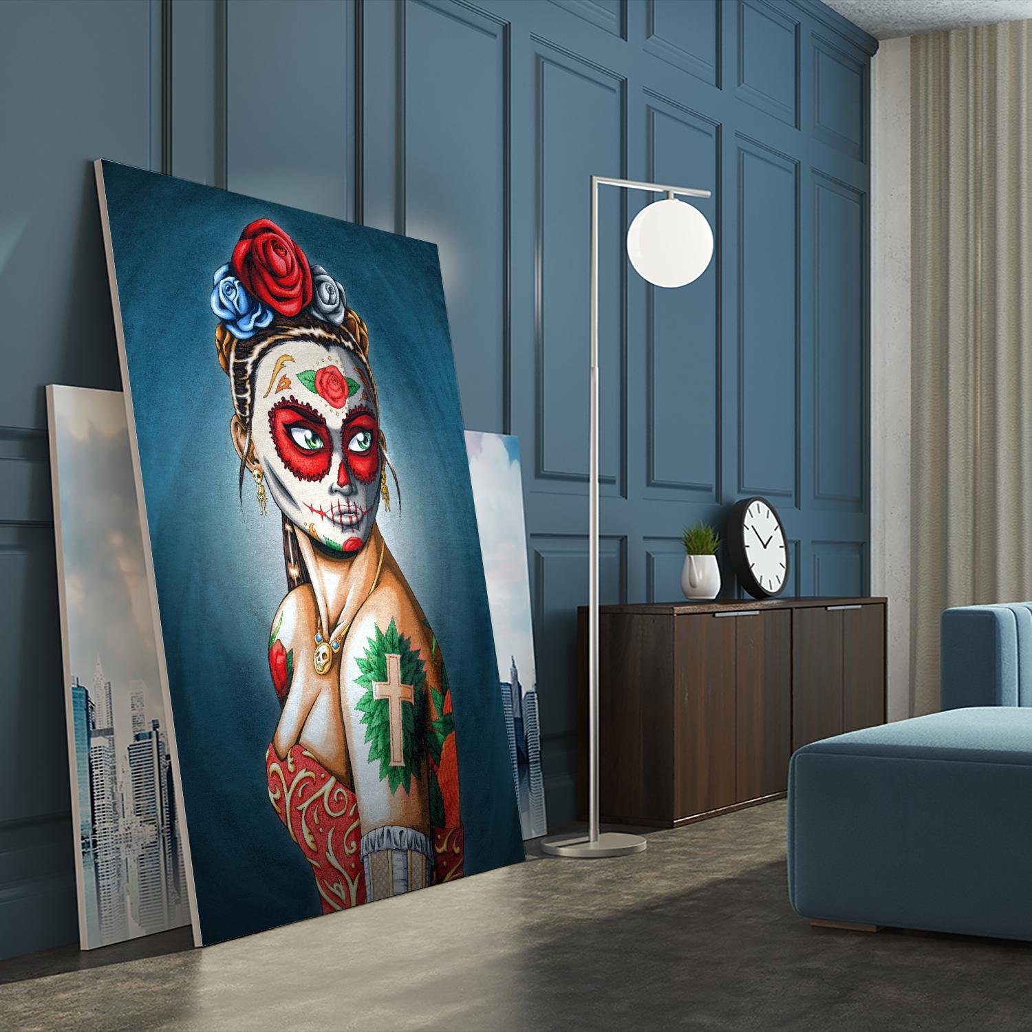 Luna by Nicholas Ivins on GIANT ART - multicolor urban/pop surrealism; ethnic