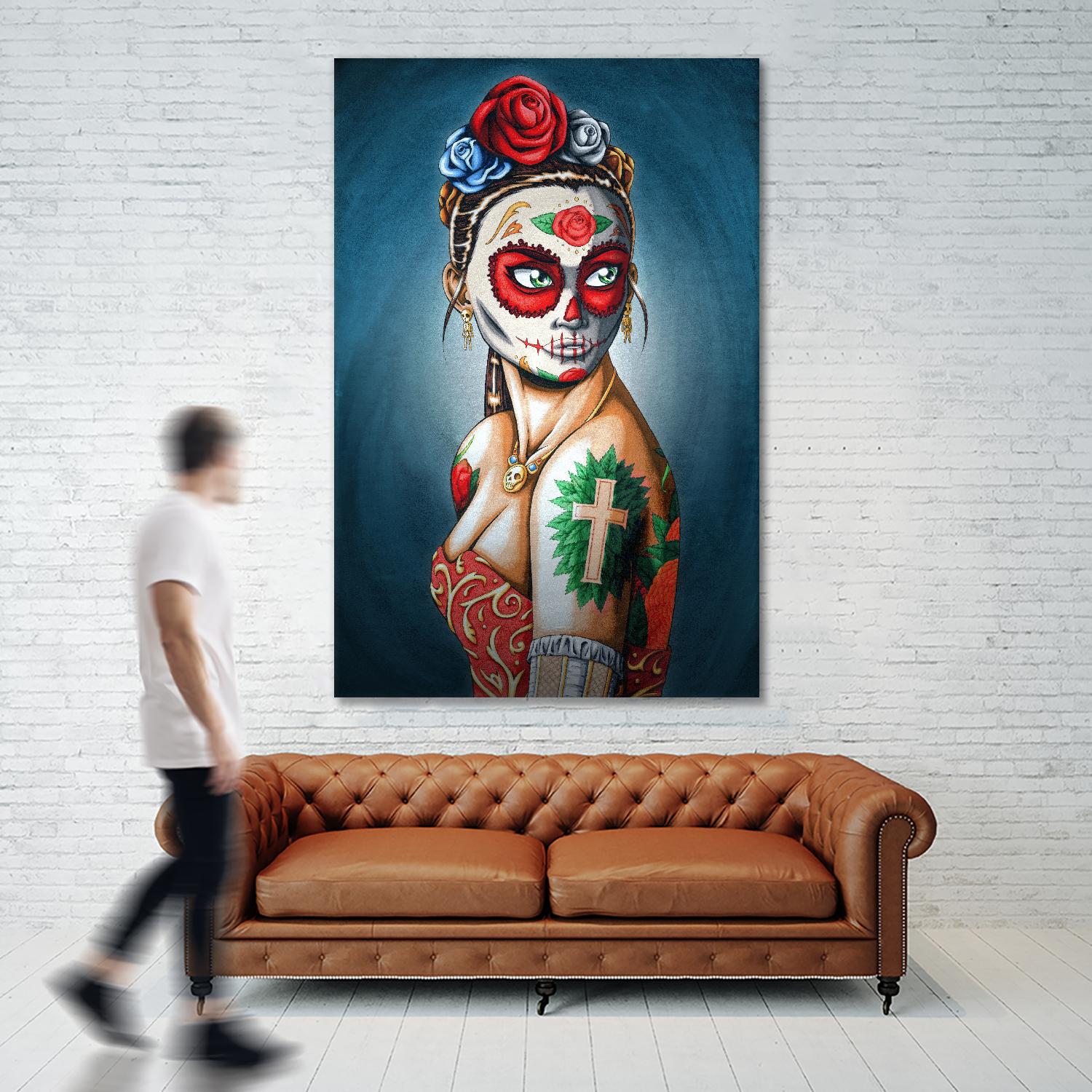 Luna by Nicholas Ivins on GIANT ART - multicolor urban/pop surrealism; ethnic