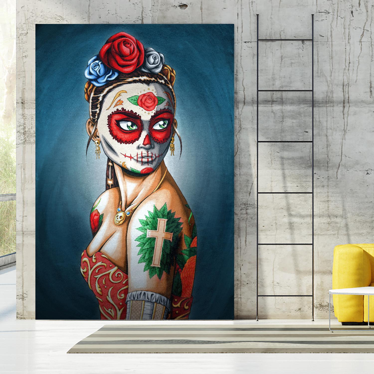 Luna by Nicholas Ivins on GIANT ART - multicolor urban/pop surrealism; ethnic