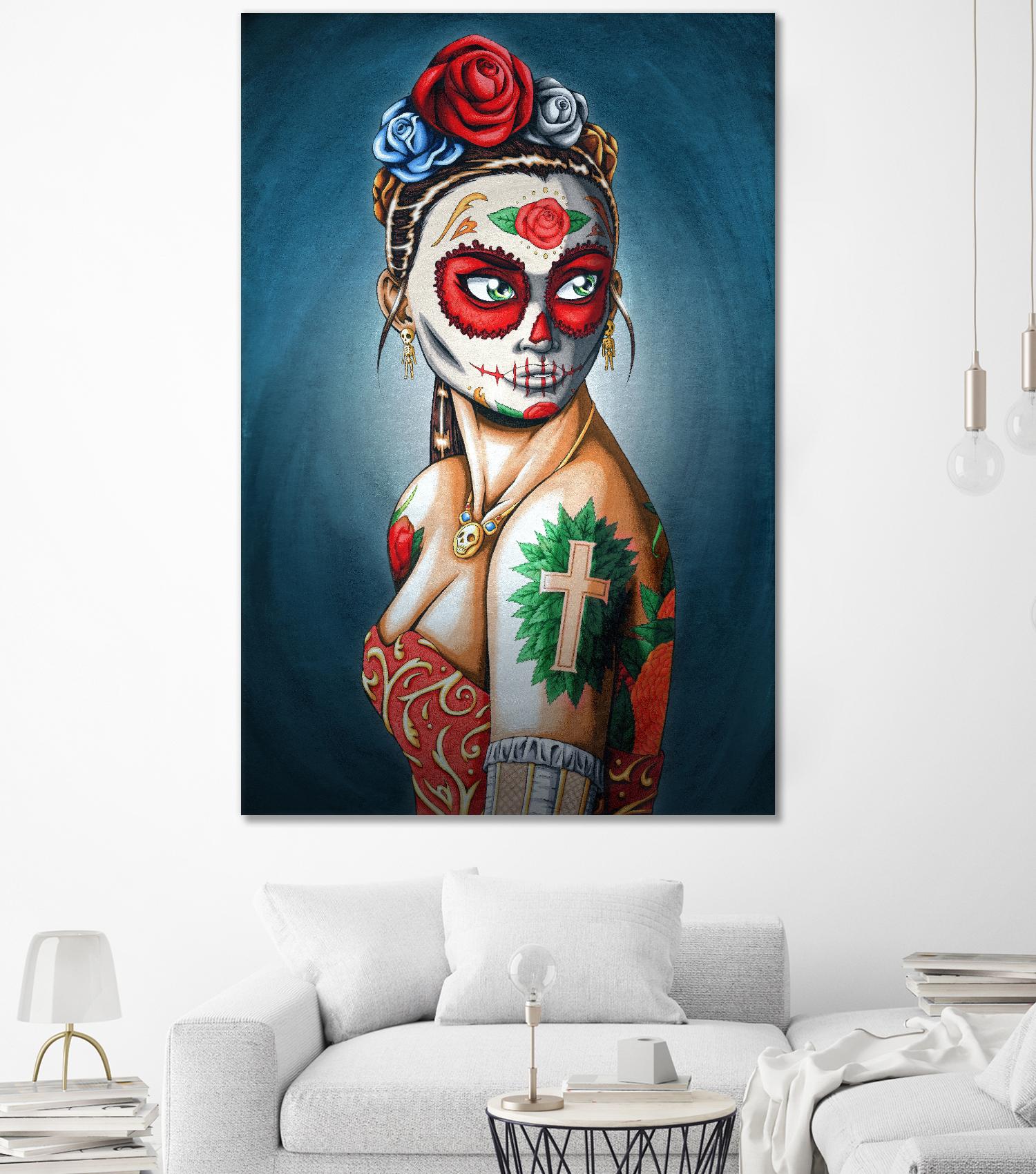 Luna by Nicholas Ivins on GIANT ART - multicolor urban/pop surrealism; ethnic