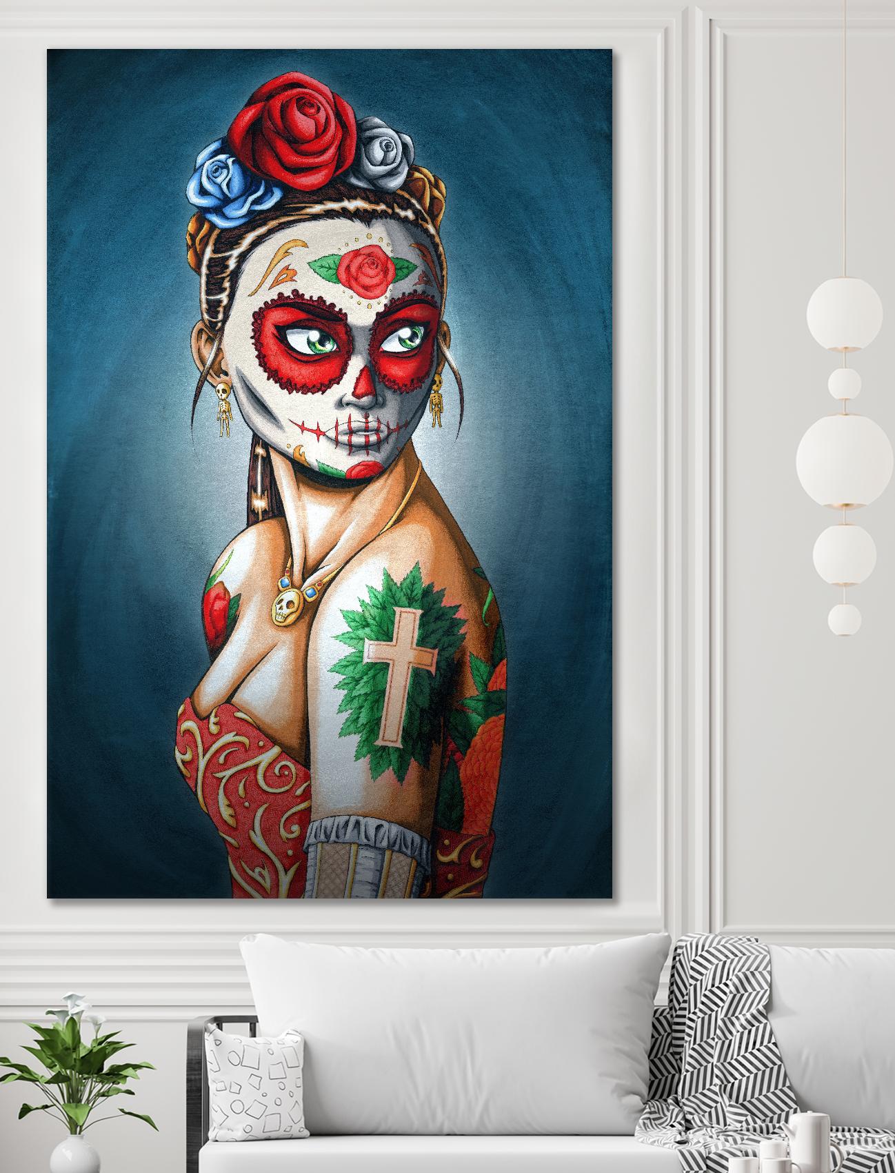 Luna by Nicholas Ivins on GIANT ART - multicolor urban/pop surrealism; ethnic