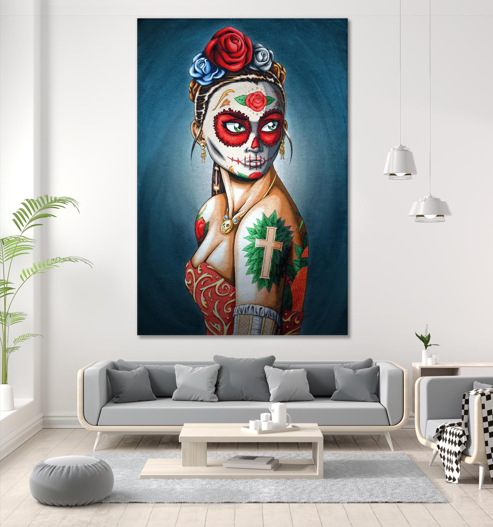 Luna by Nicholas Ivins on GIANT ART - multicolor urban/pop surrealism; ethnic
