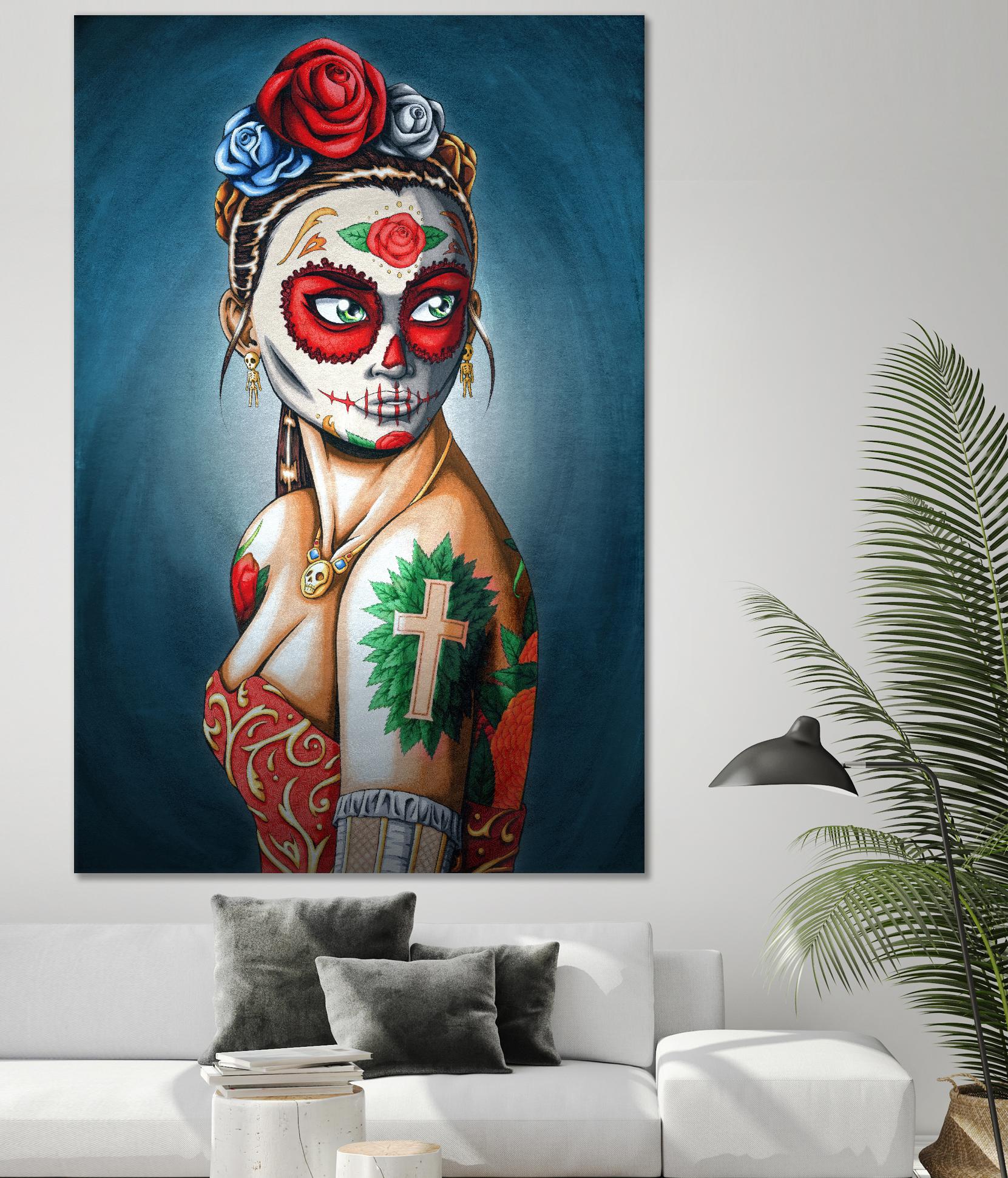 Luna by Nicholas Ivins on GIANT ART - multicolor urban/pop surrealism; ethnic