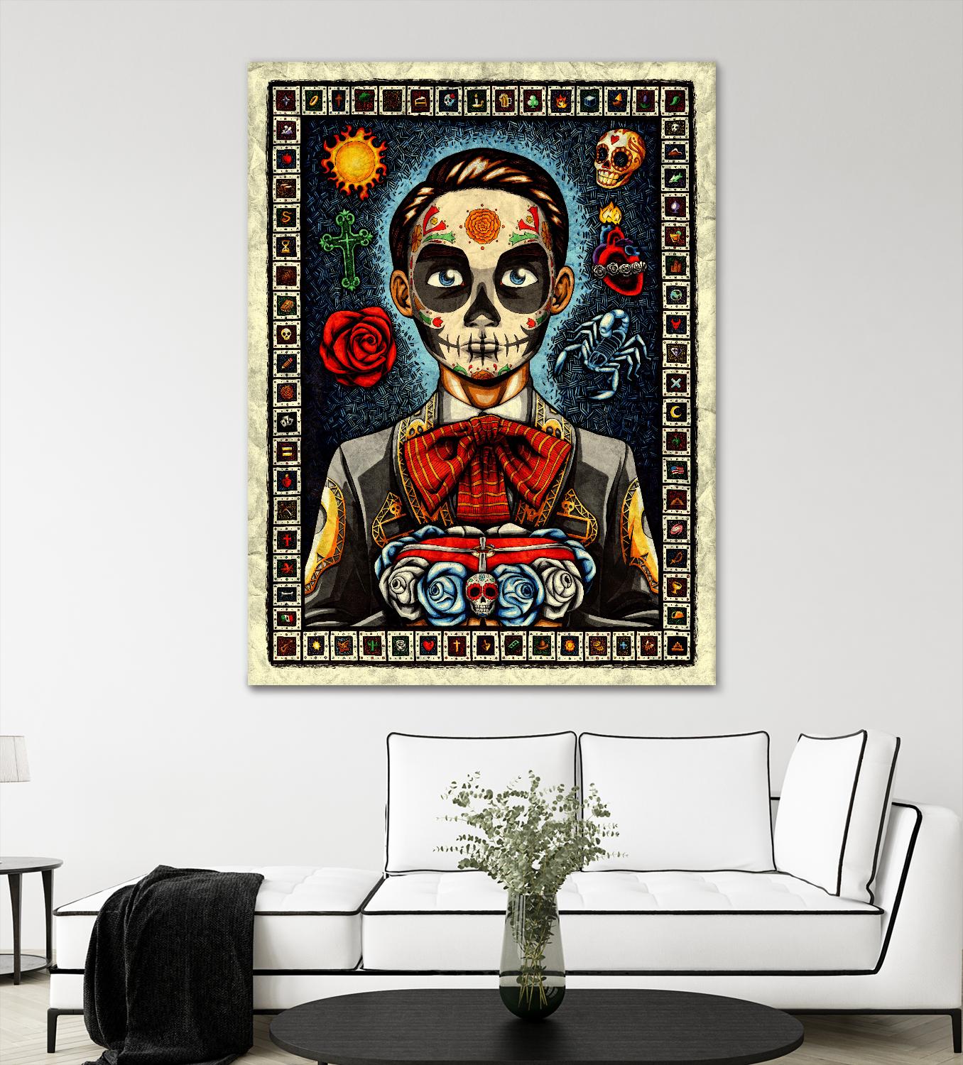 Muerto by Nicholas Ivins on GIANT ART - multicolor urban/pop surrealism; ethnic