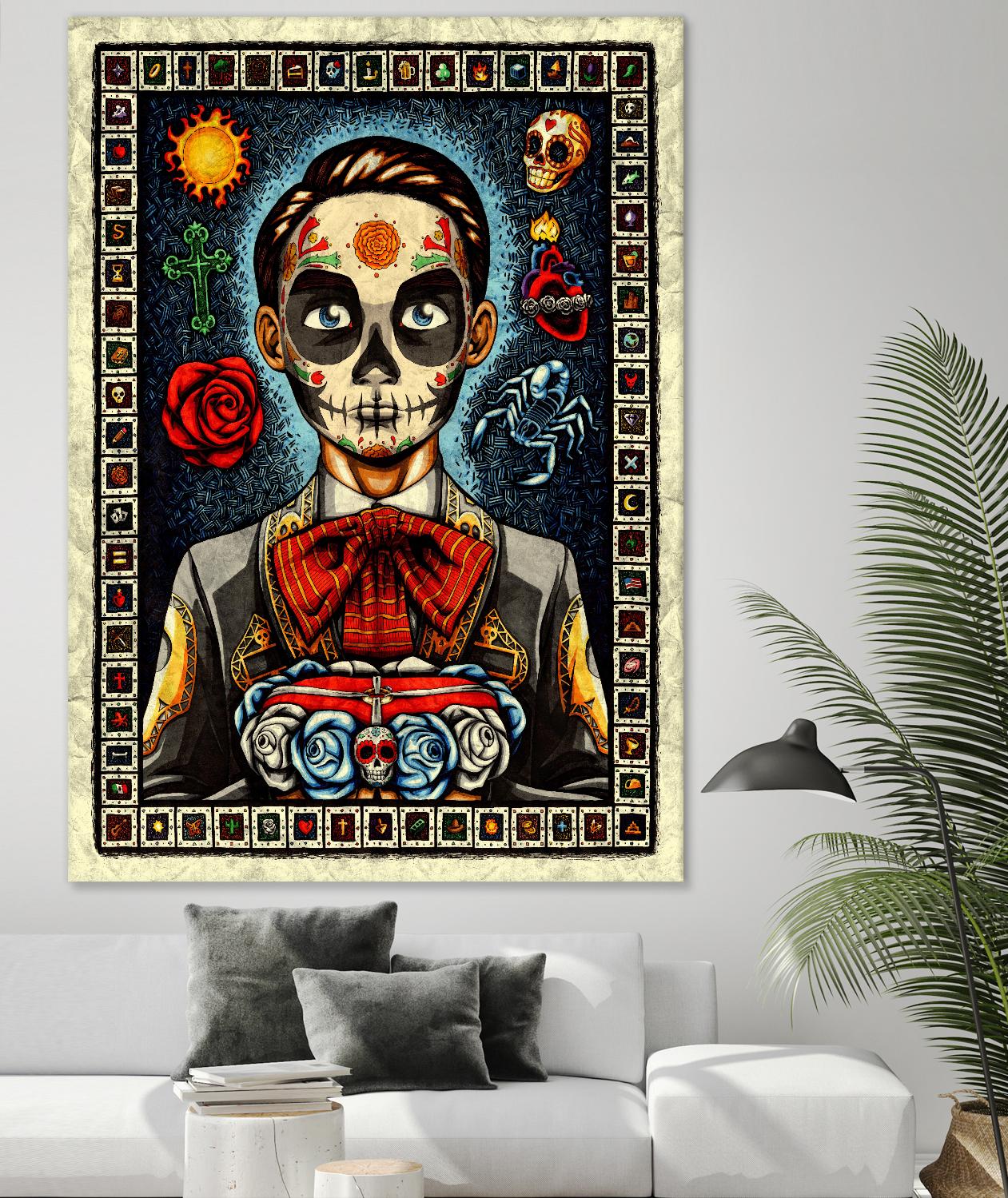 Muerto by Nicholas Ivins on GIANT ART - multicolor urban/pop surrealism; ethnic